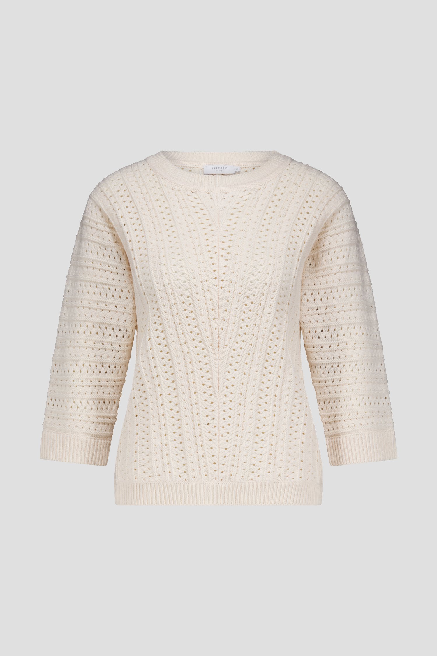 Pull écru à motif ajouré de Liberty Island pour Femmes