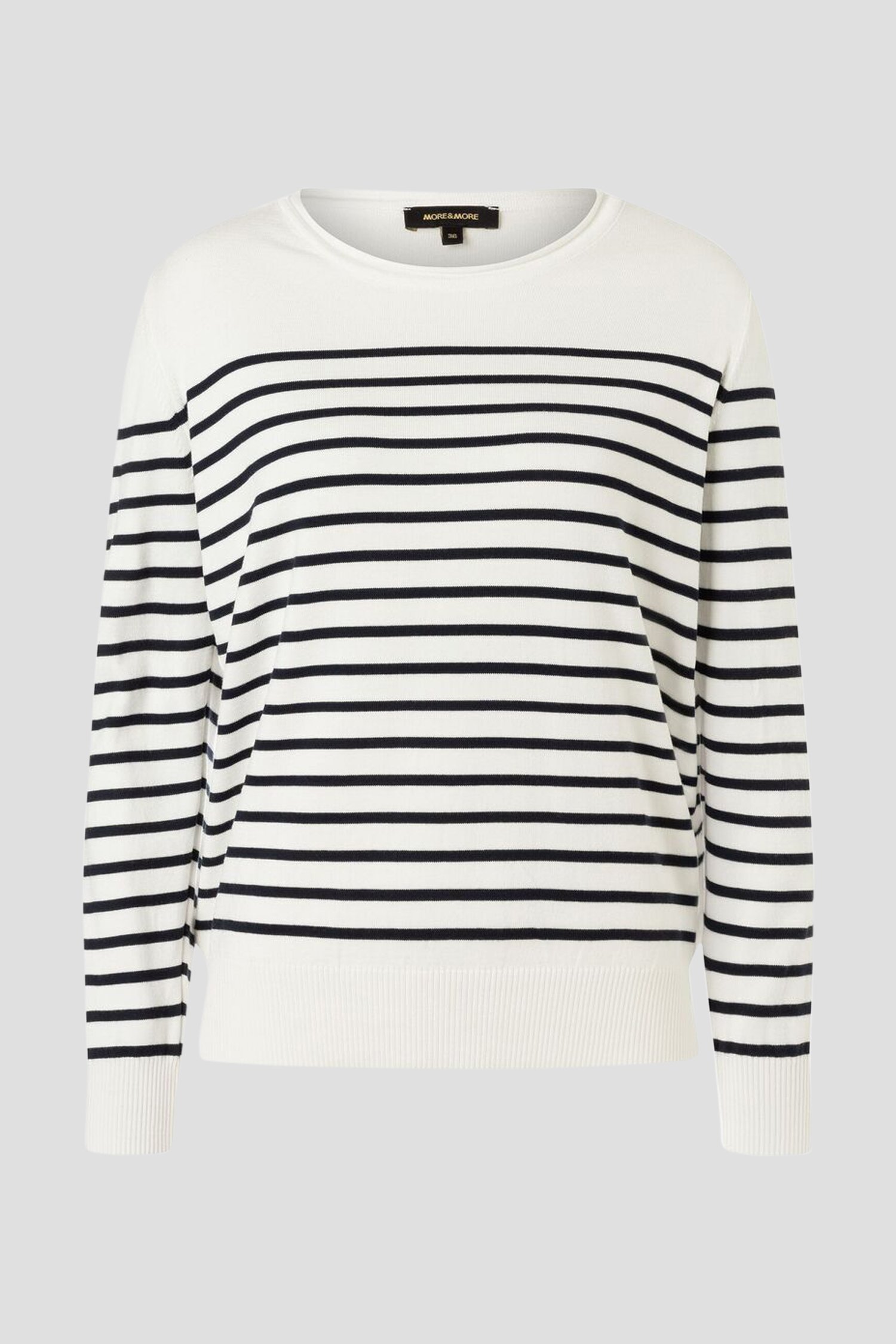 Pull ecru à rayures bleues de More & More pour Femmes