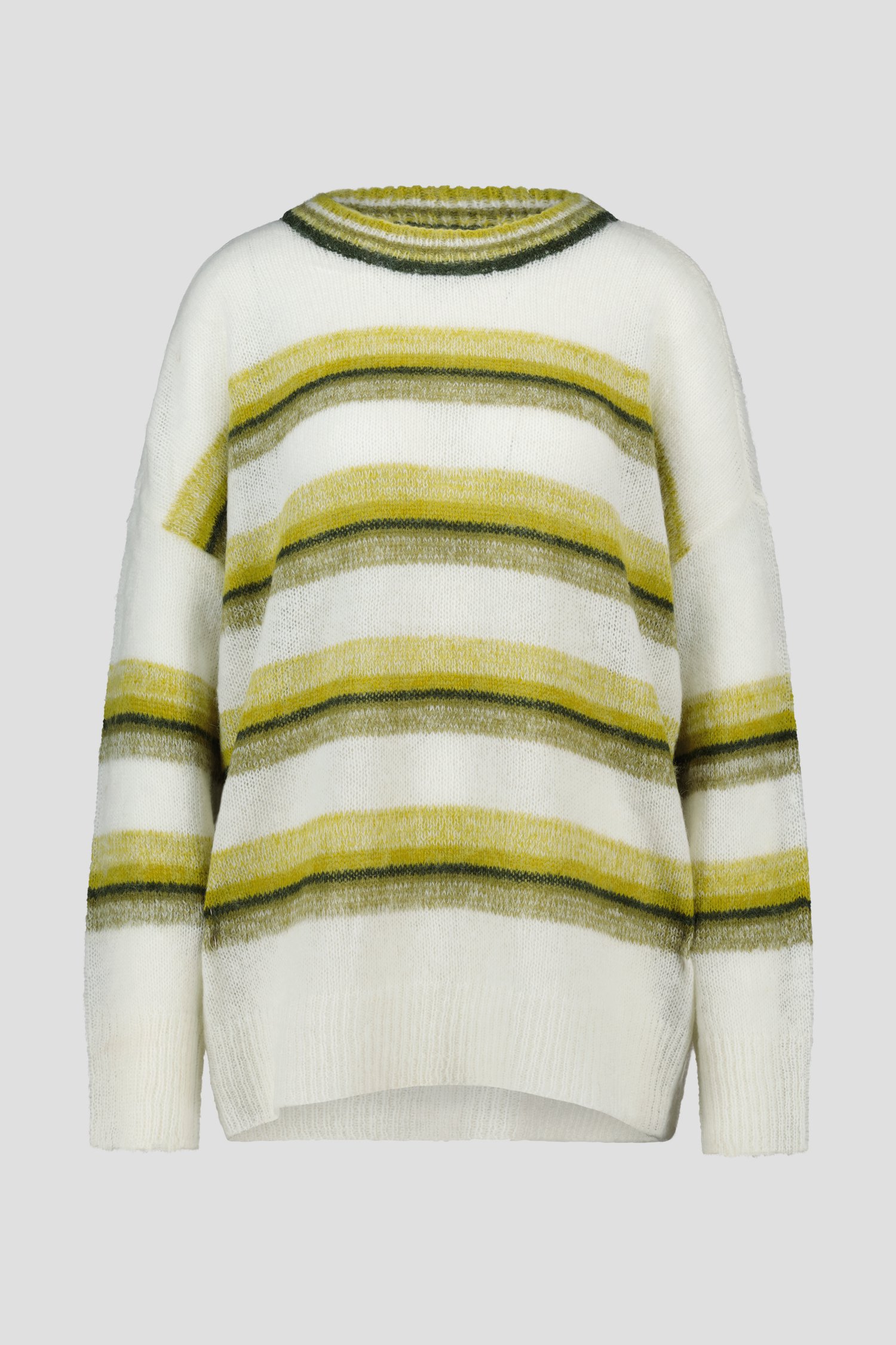 Pull écru à rayures vertes  de Fransa pour Femmes