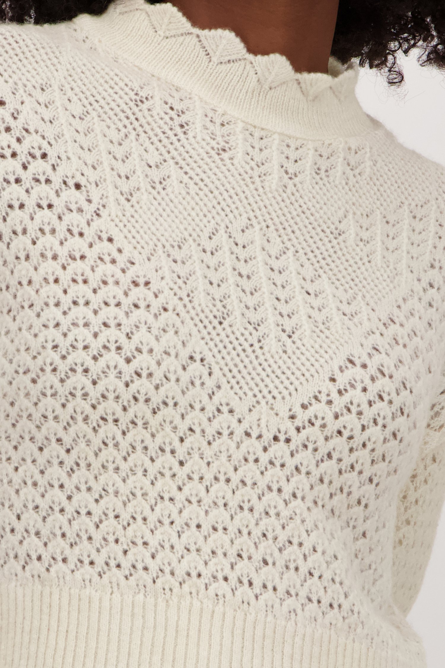 Pull écru au motif de crochet fin de JDY pour Femmes