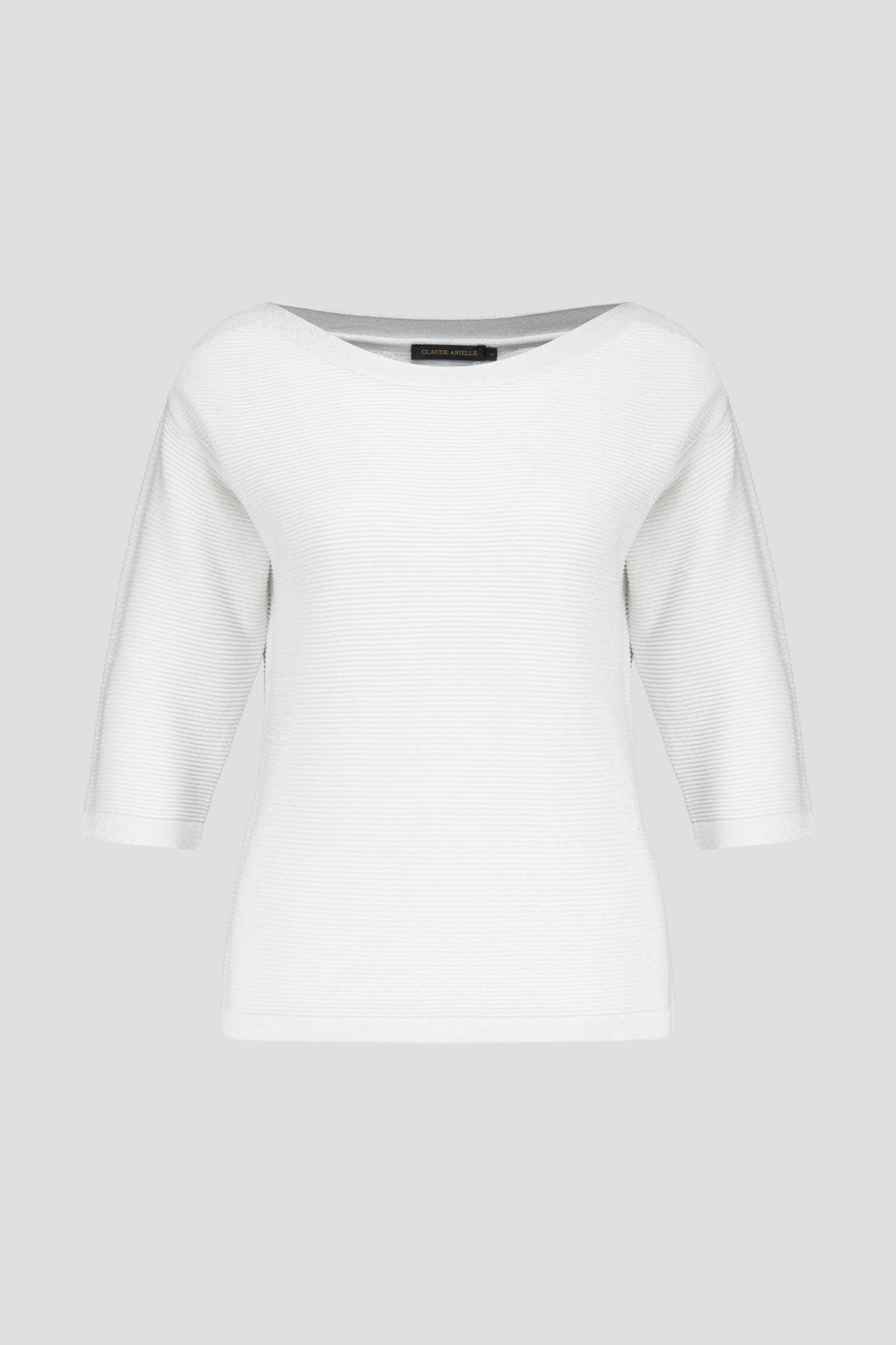 Pull écru avec paillettes de Claude Arielle pour Femmes