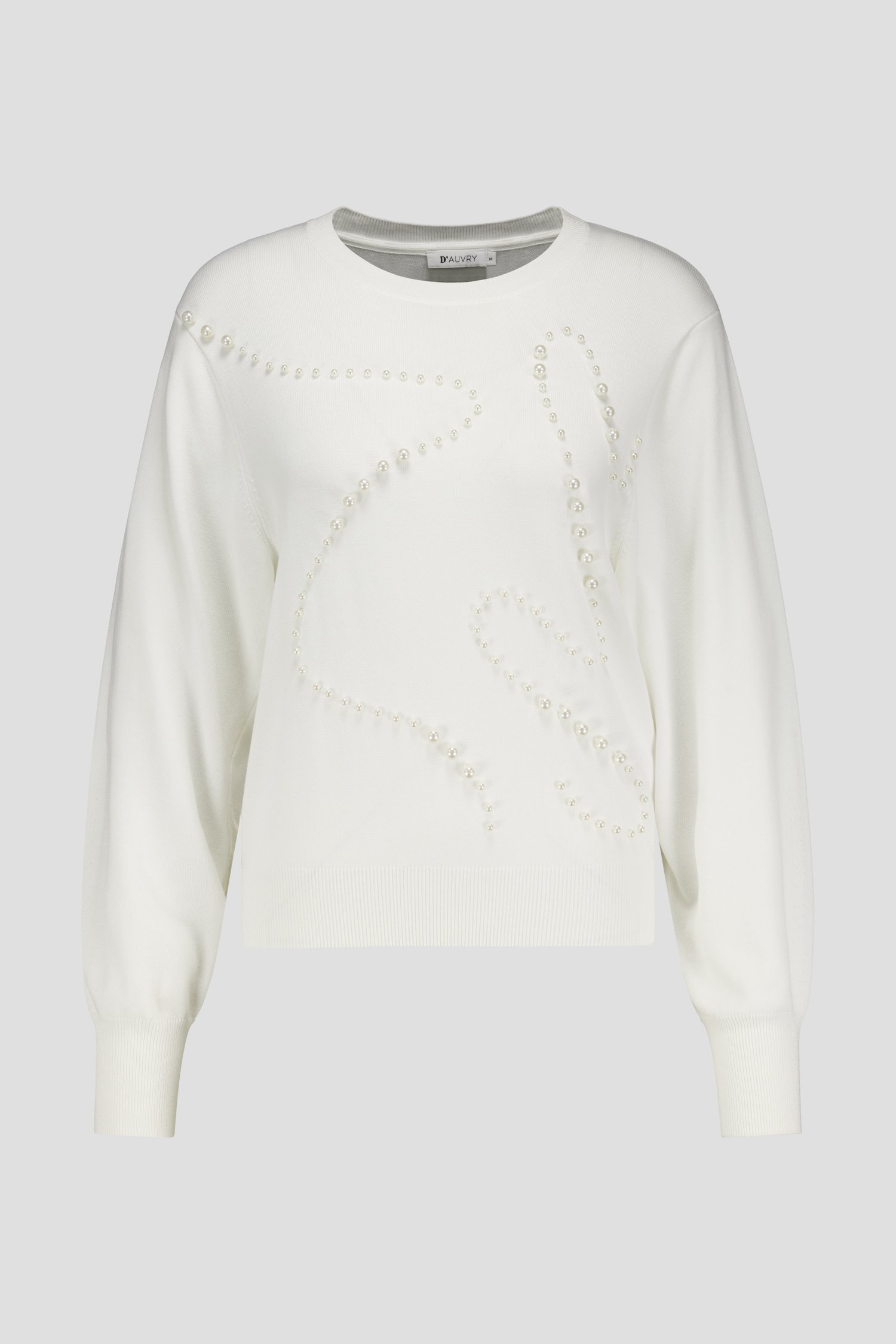 Pull écru avec perles de D'Auvry pour Femmes
