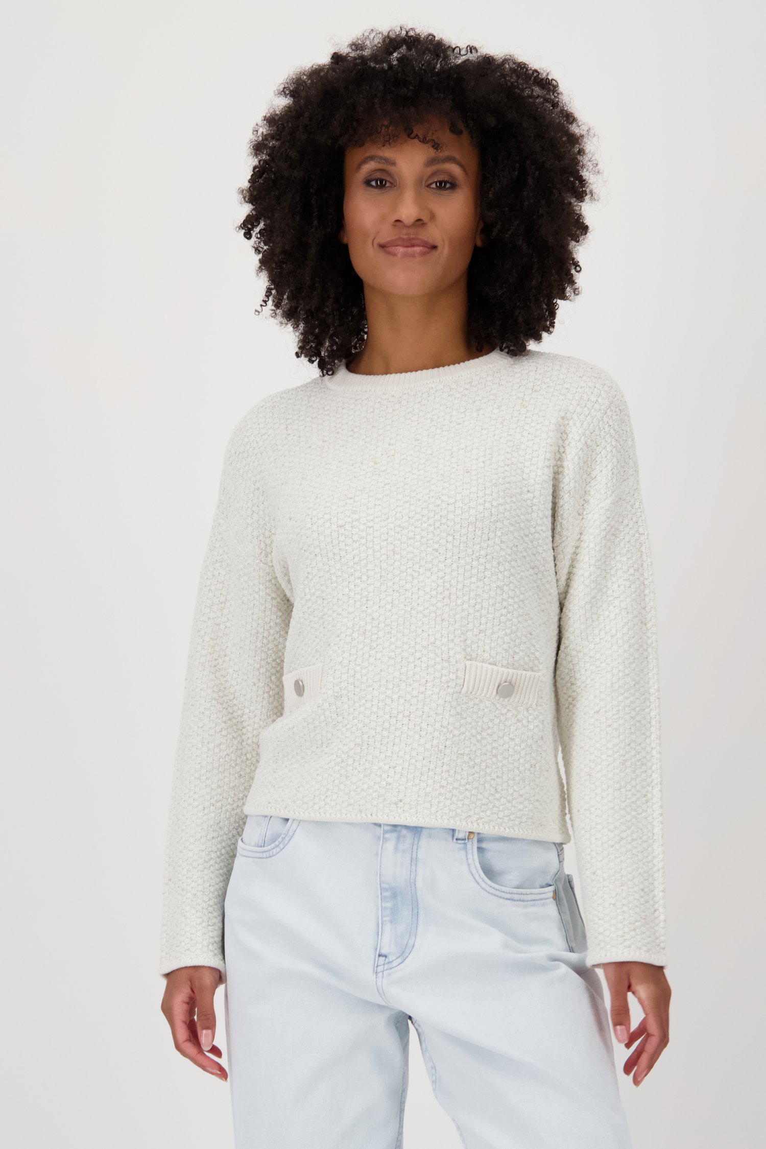 Pull écru en bouclette de Louise pour Femmes