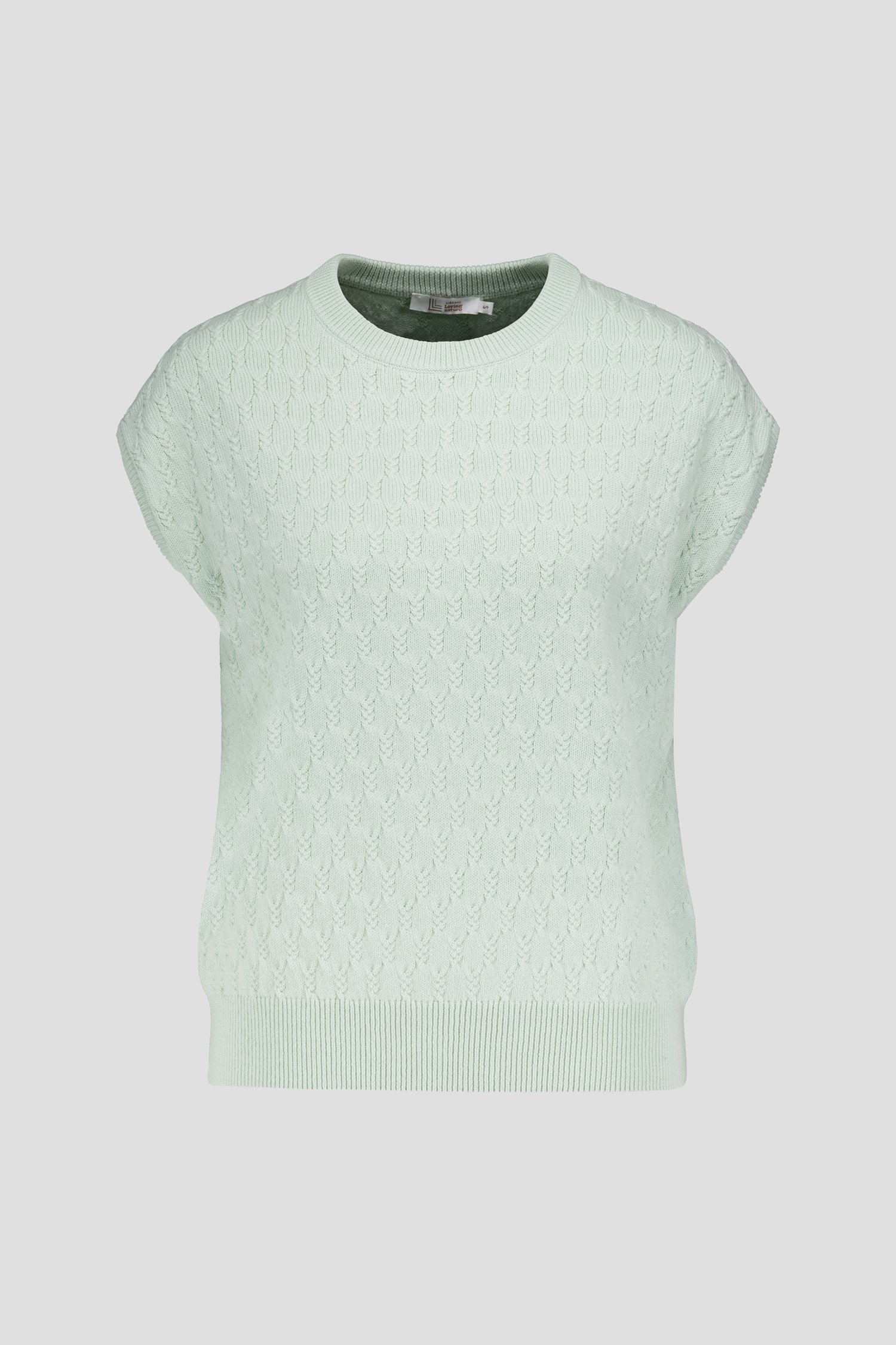 Photo produit 1 de Pull en câble sans manches vert clair de Liberty Loving nature pour Femmes