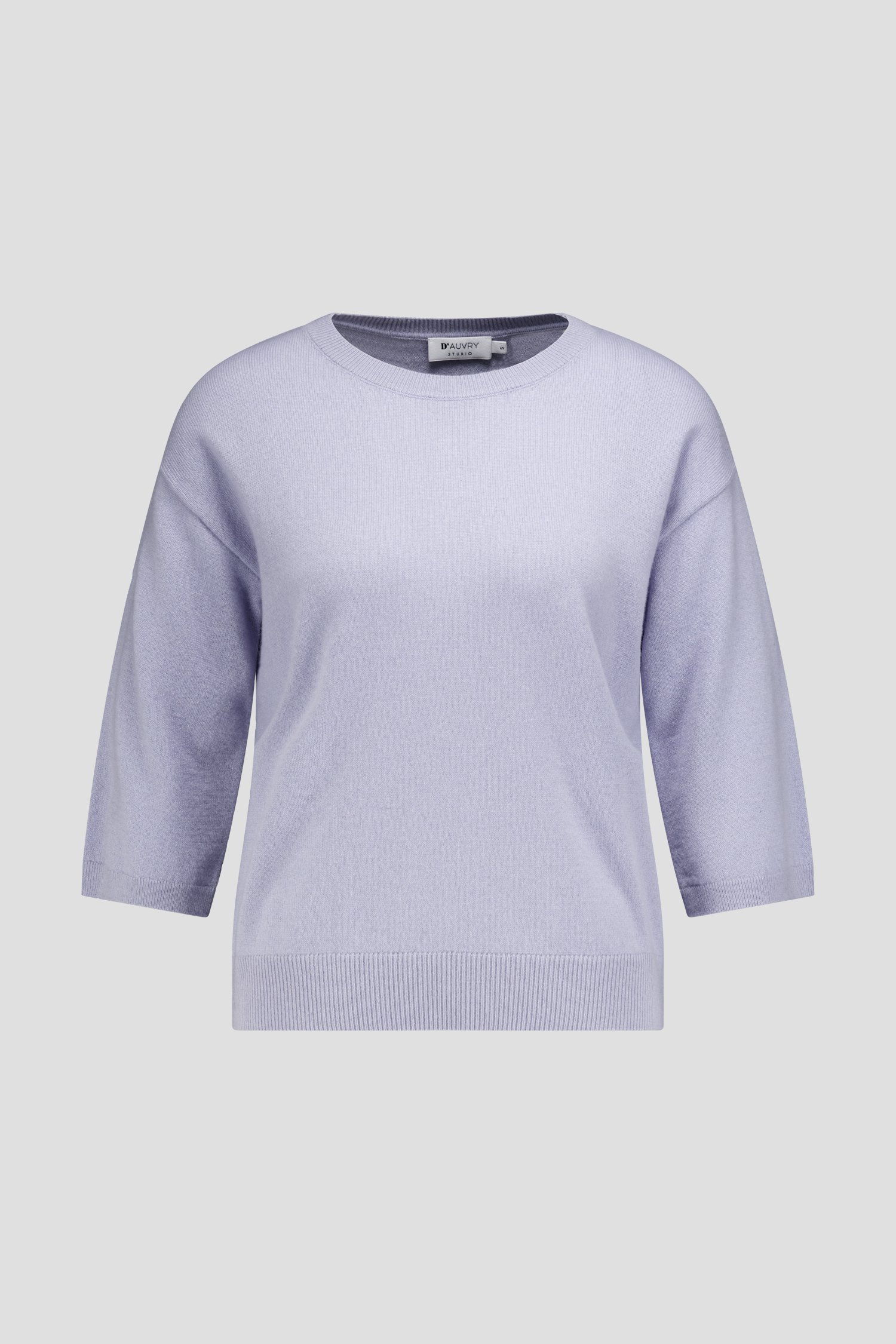 Photo produit 1 de Pull en cachemire bleu à manches courtes de D'Auvry Studio pour Femmes