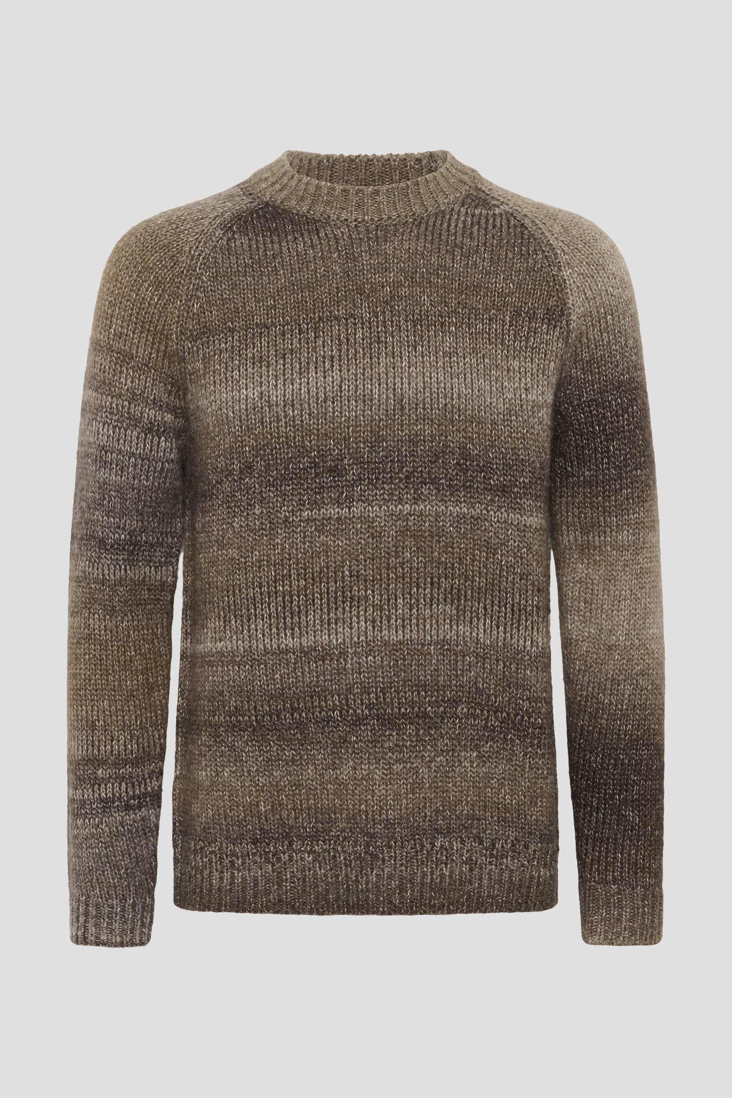 Photo produit 1 de Pull en laine marron foncé à col rond de Matinique pour Hommes