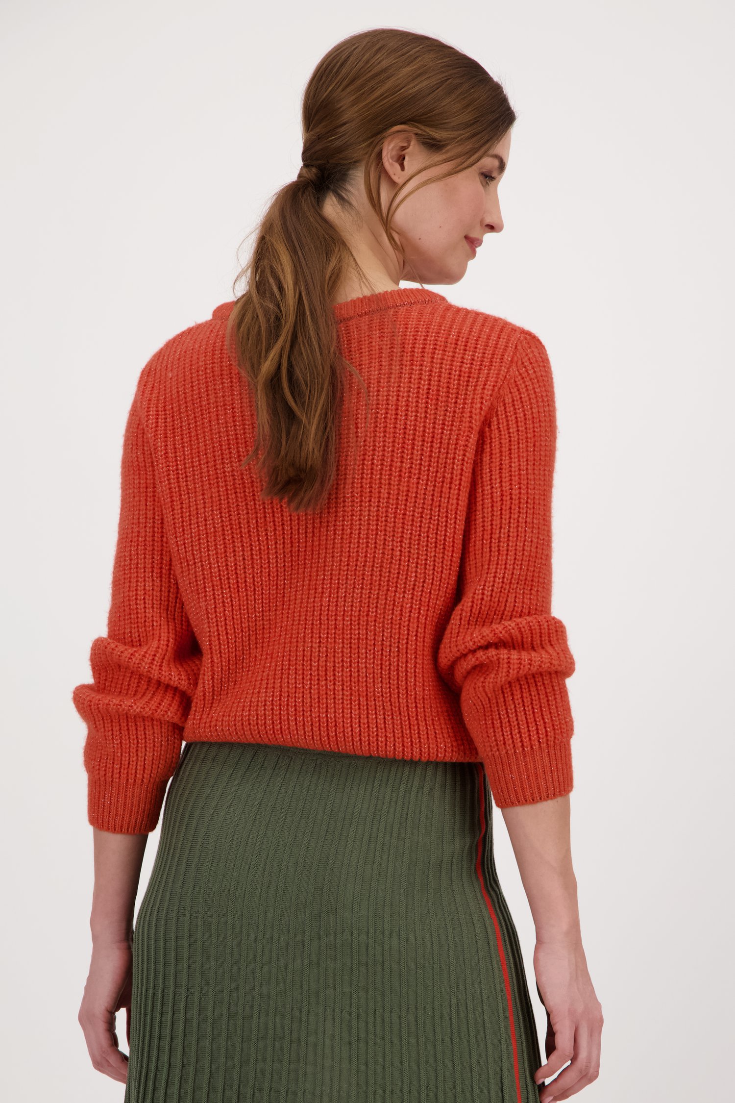 Pull en laine orange avec des reflets dorés de AC by Annelien Coorevits pour Femmes
