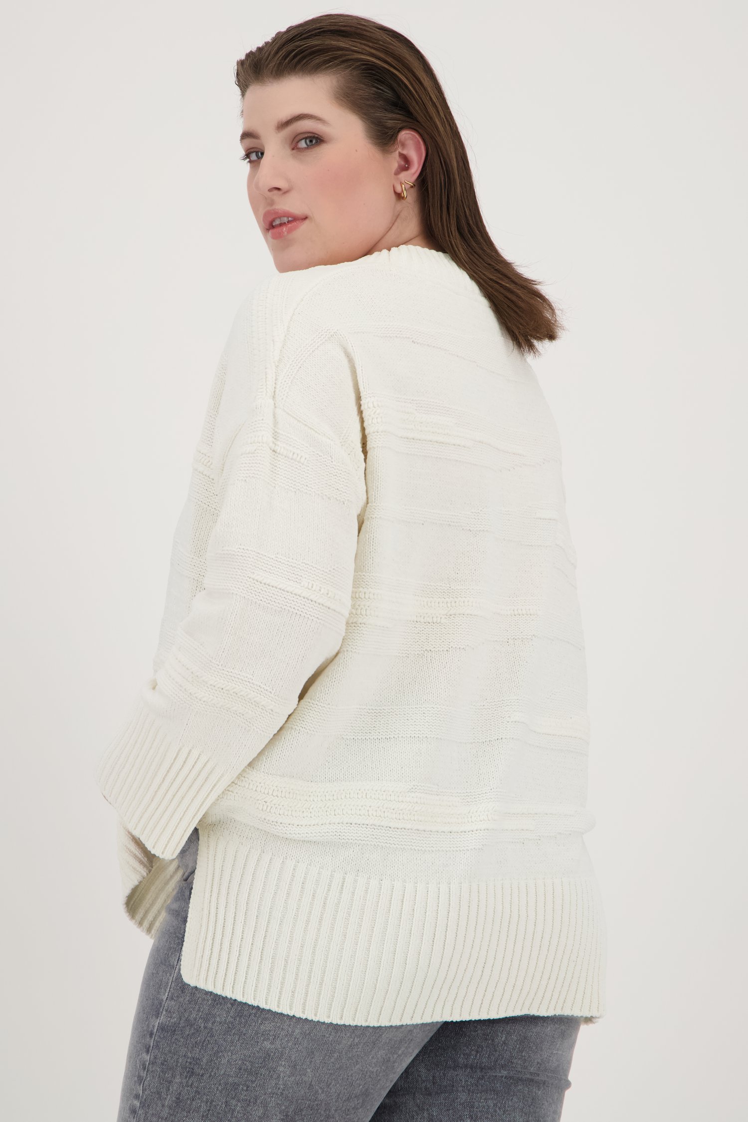 Pull en maille blanche de Only Carmakoma pour Femmes