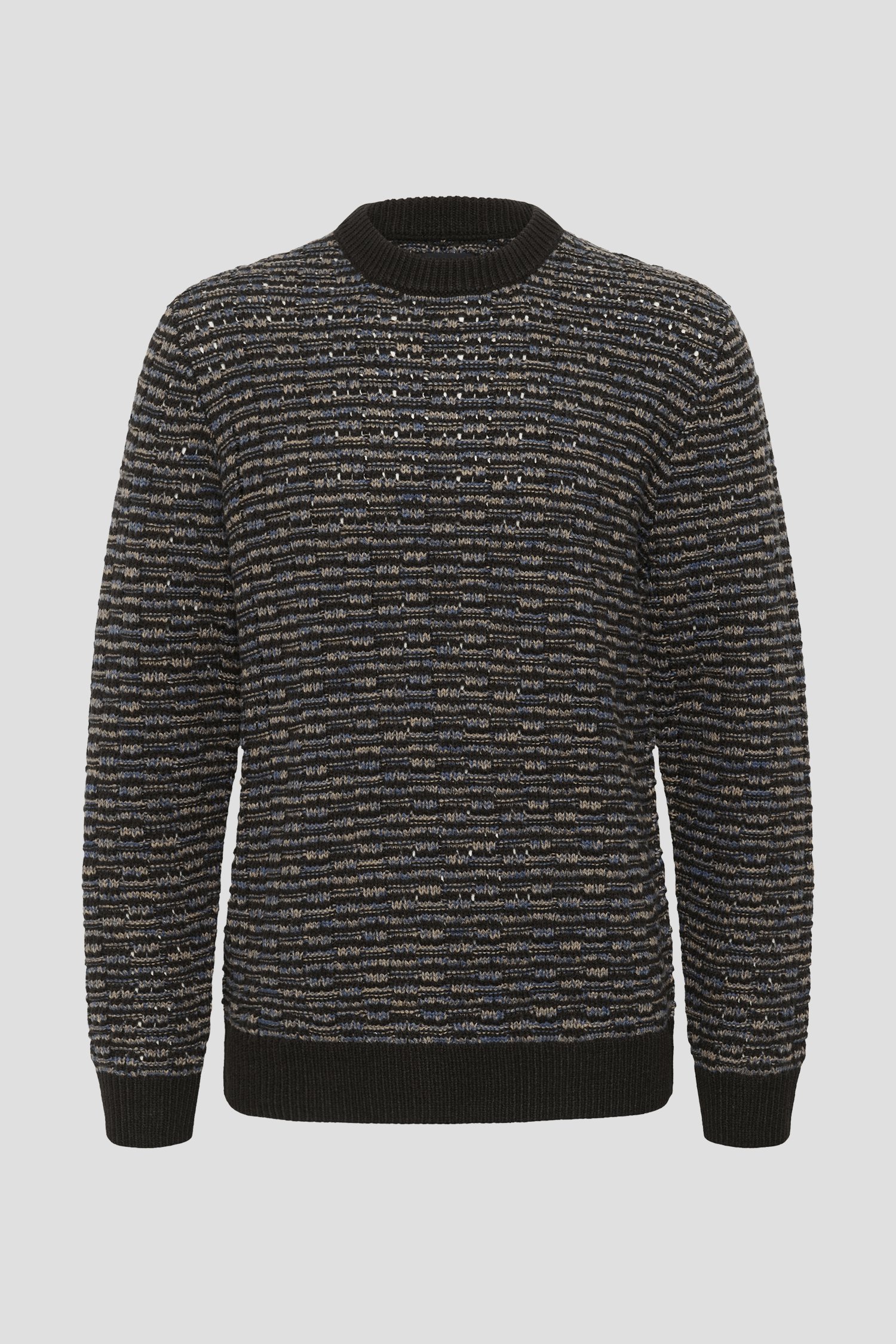 Photo produit 1 de Pull en maille bleu à col rond de Matinique pour Hommes