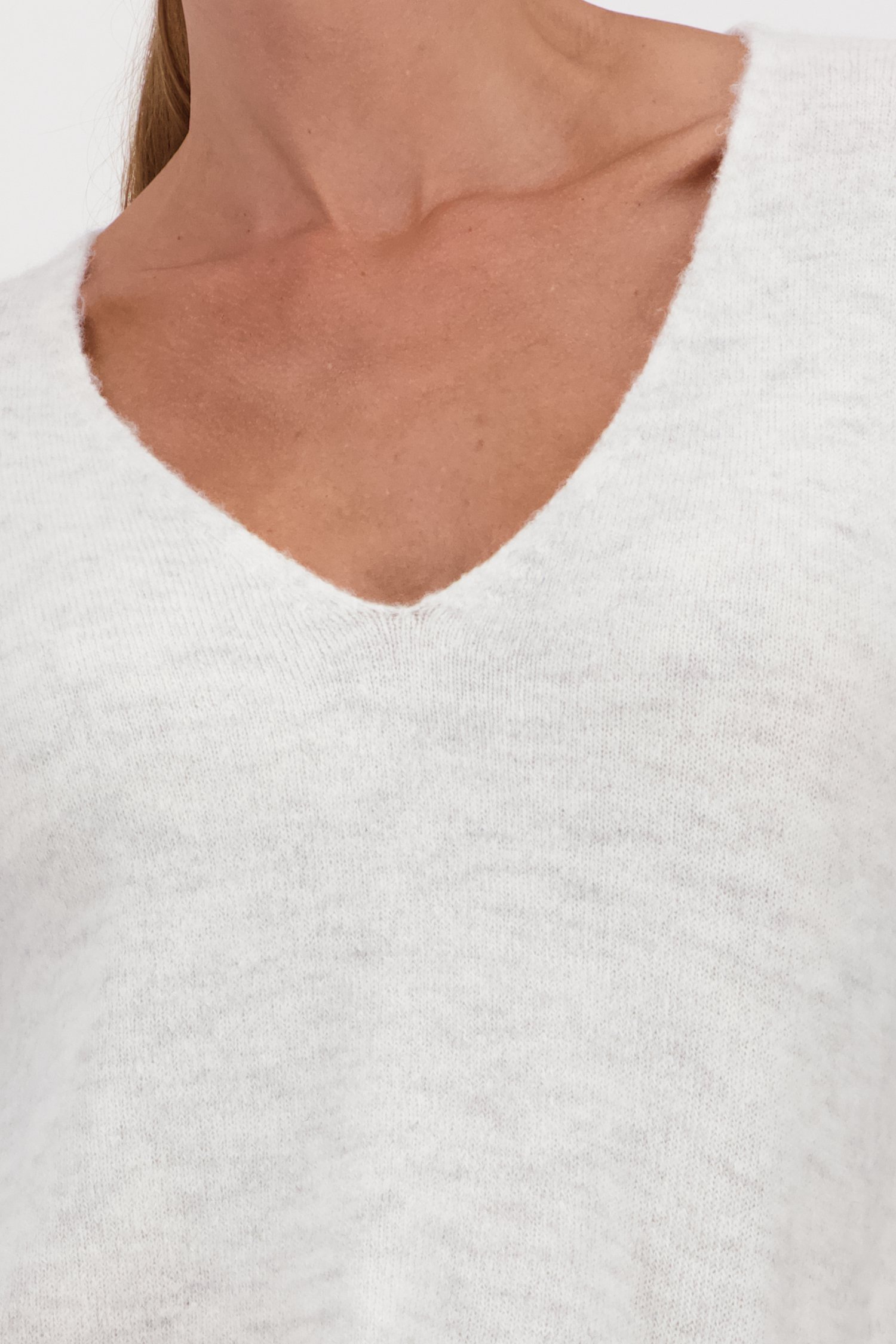 Pull en maille écru avec encolure en V de JDY pour Femmes