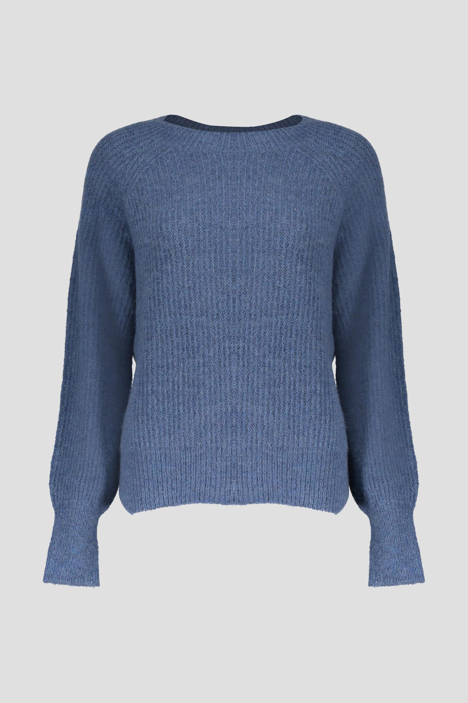 Pull en maille fine bleu de Geisha pour Femmes