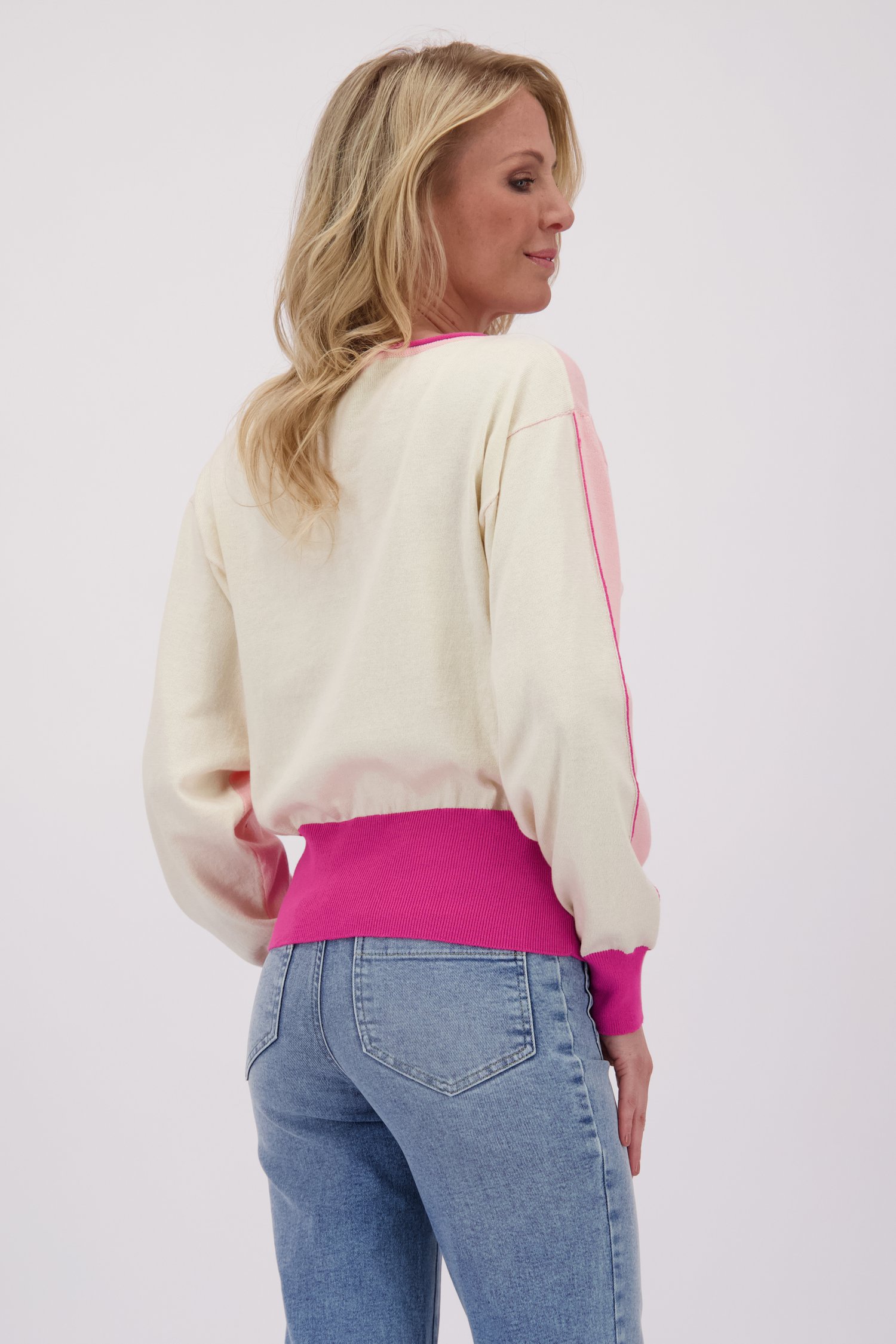 Pull en maille fine dans des tons roses de AC by Annelien Coorevits pour Femmes
