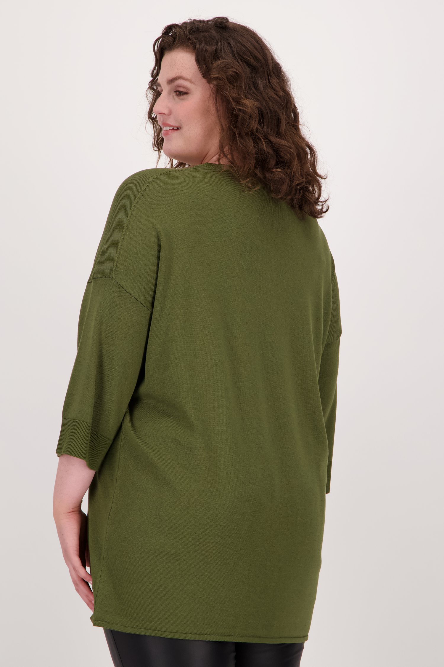 Pull en maille fine vert foncé de Only Carmakoma pour Femmes