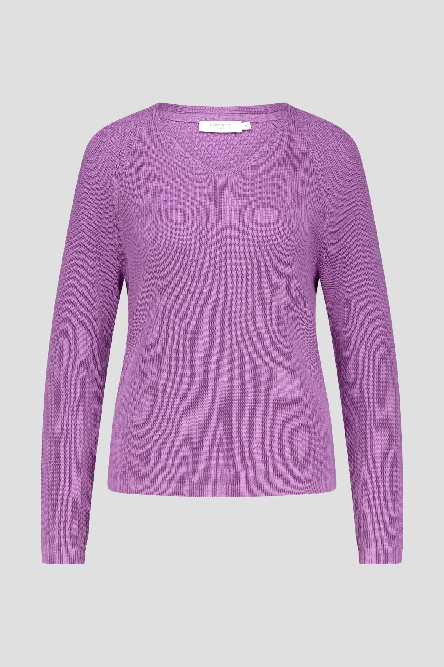 Pull en maille lilas avec col en V  de Liberty Island pour Femmes