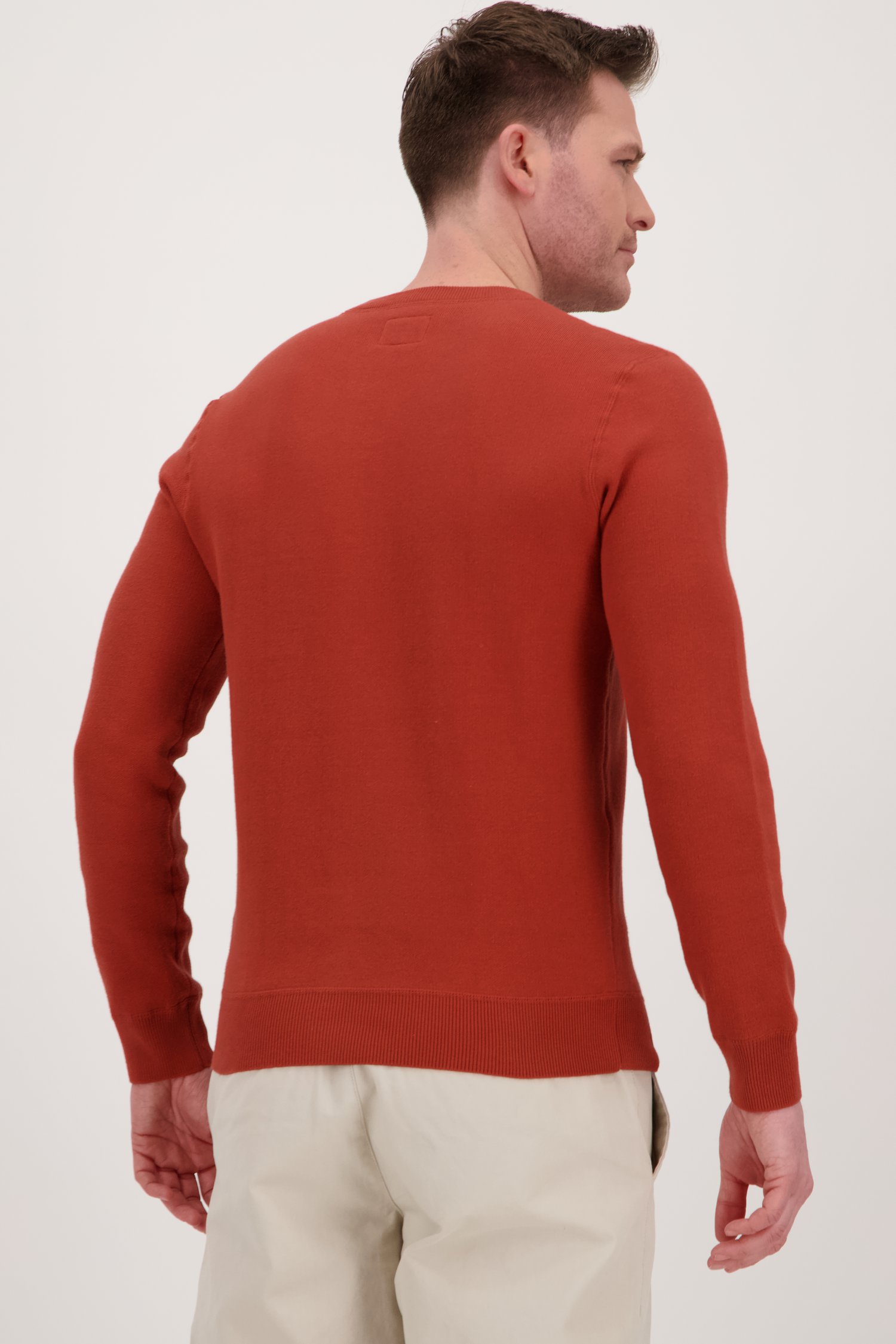 Pull en maille orange de BlueFields pour Hommes