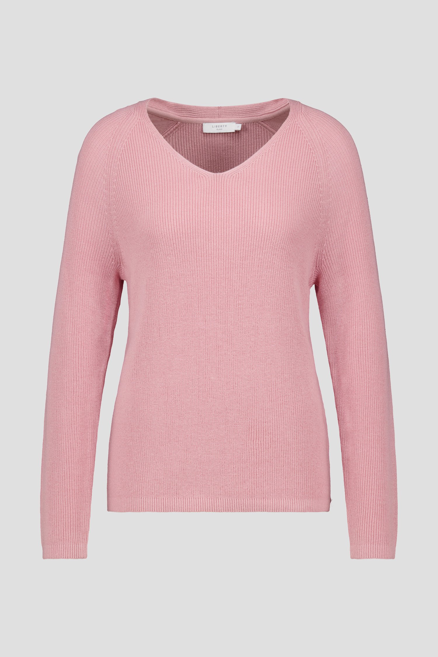 Pull en maille rose avec col en V  de Liberty Island pour Femmes