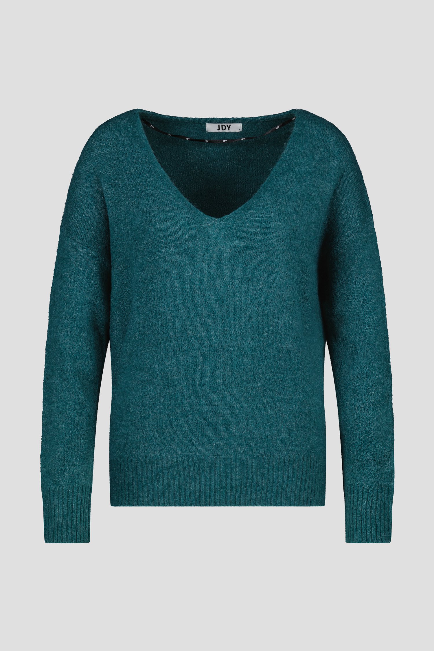 Pull en maille vert-bleu avec col en V de JDY pour Femmes