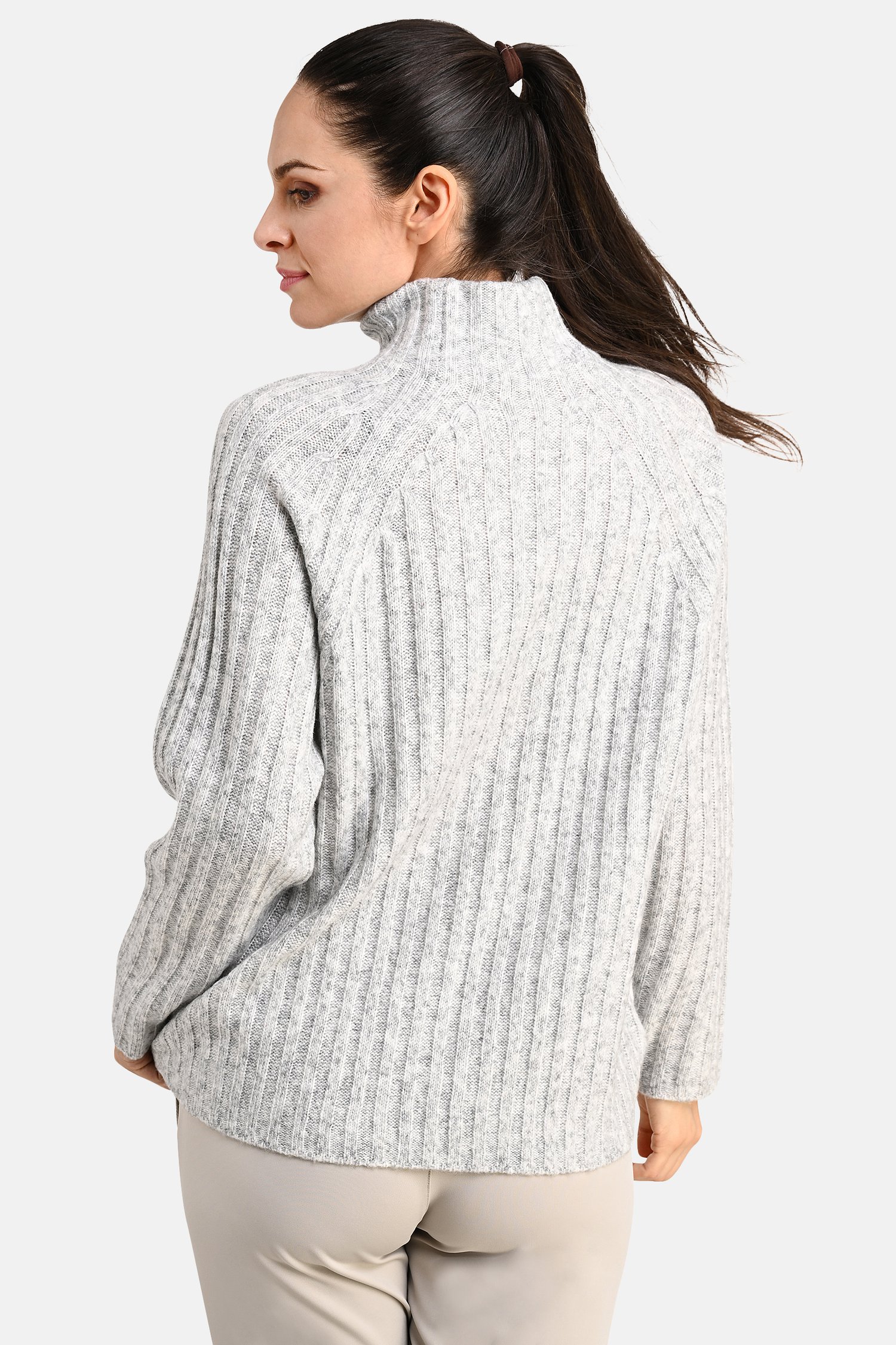 Pull en mélange gris de Bicalla pour Femmes