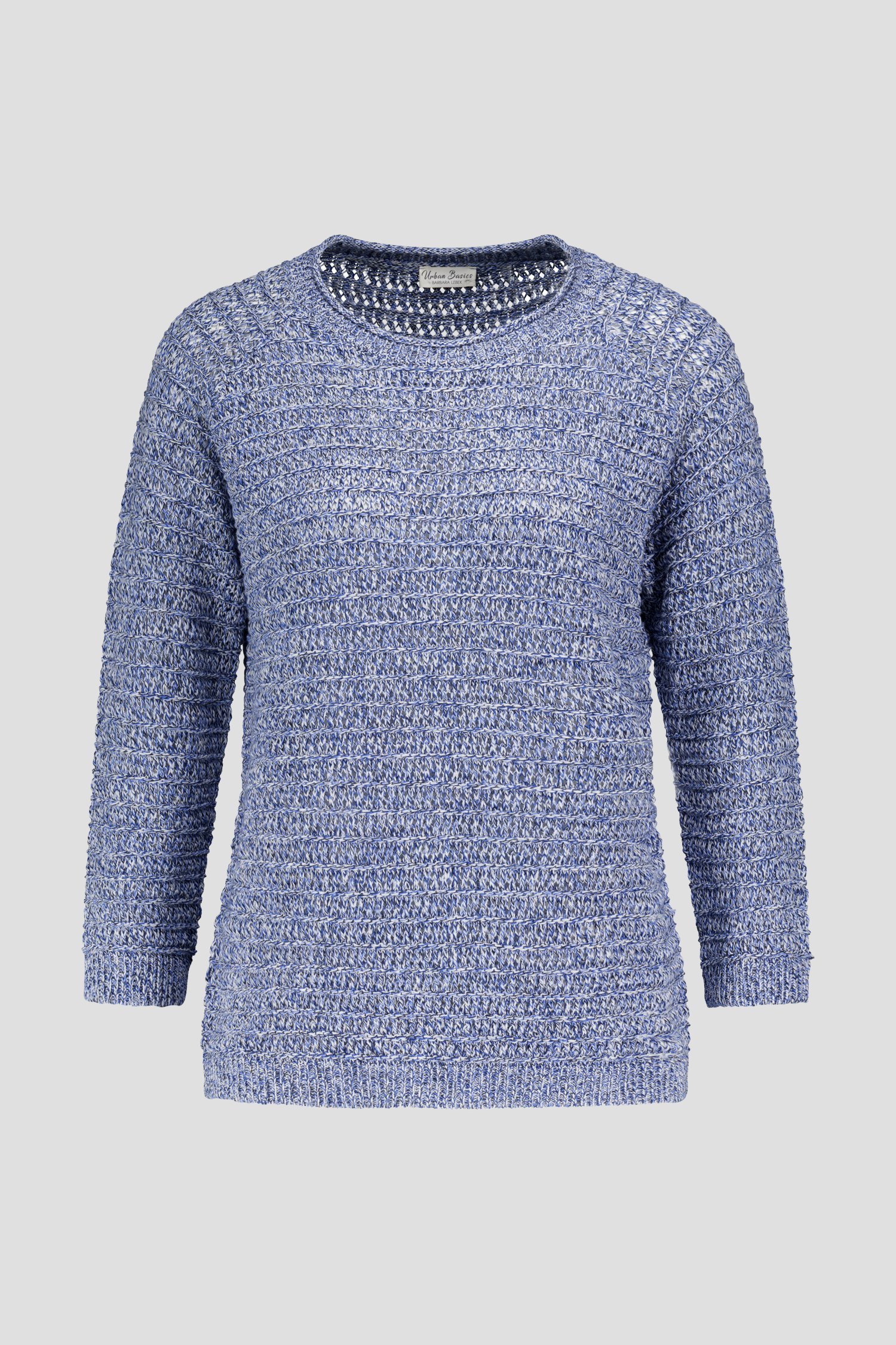 Pull en tricot ajouré bleu foncé de Barbara Lebek pour Femmes