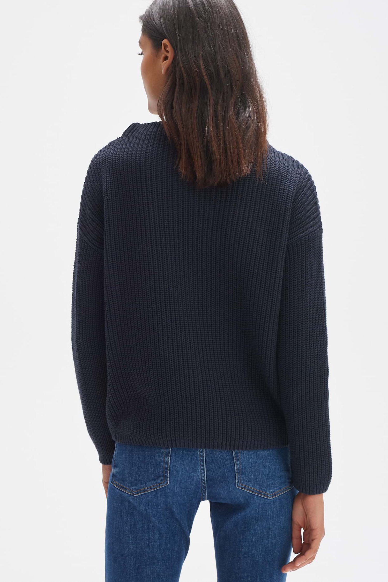Pull en tricot bleu foncé	 de Opus pour Femmes