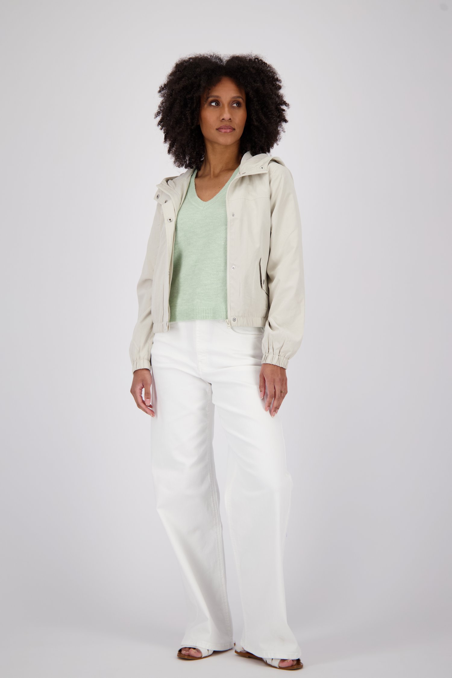 Pull en tricot vert avec encolure en V de JDY pour Femmes