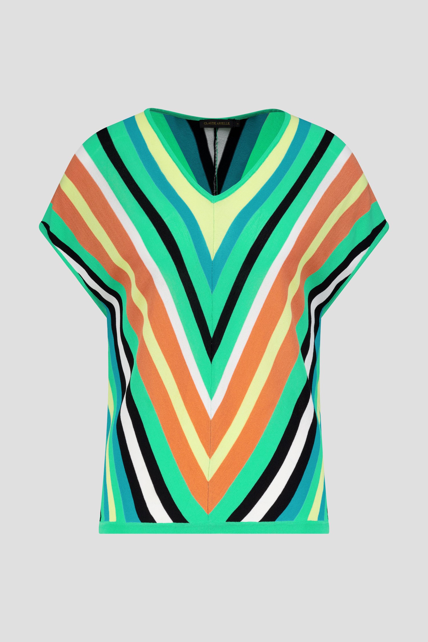 Pull fin avec imprimé rayé coloré de Claude Arielle pour Femmes