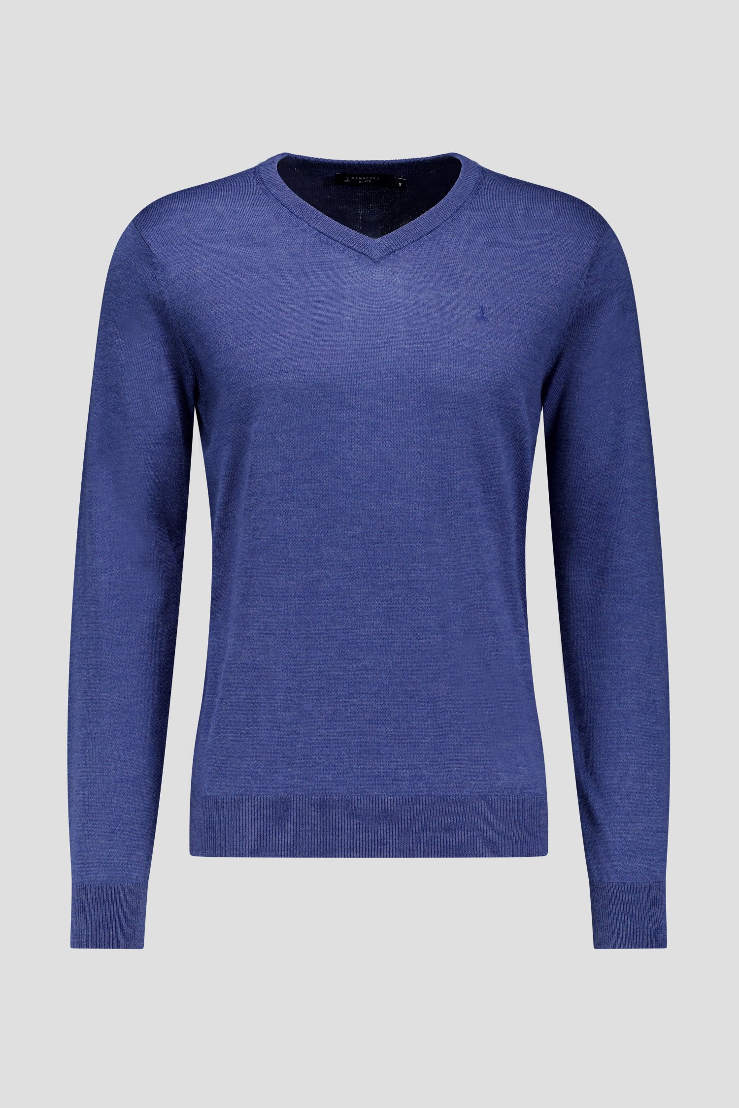 Photo produit 1 de Pull fin bleu avec col en V de Dansaert Black pour Hommes