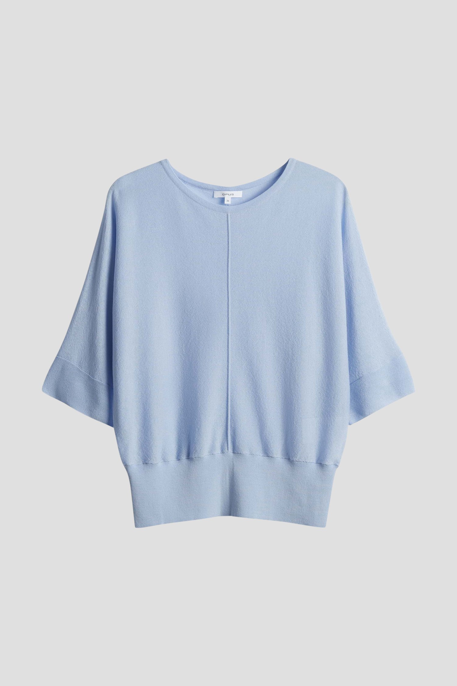 Pull fin bleu clair avec manches chauve-souris de Opus pour Femmes