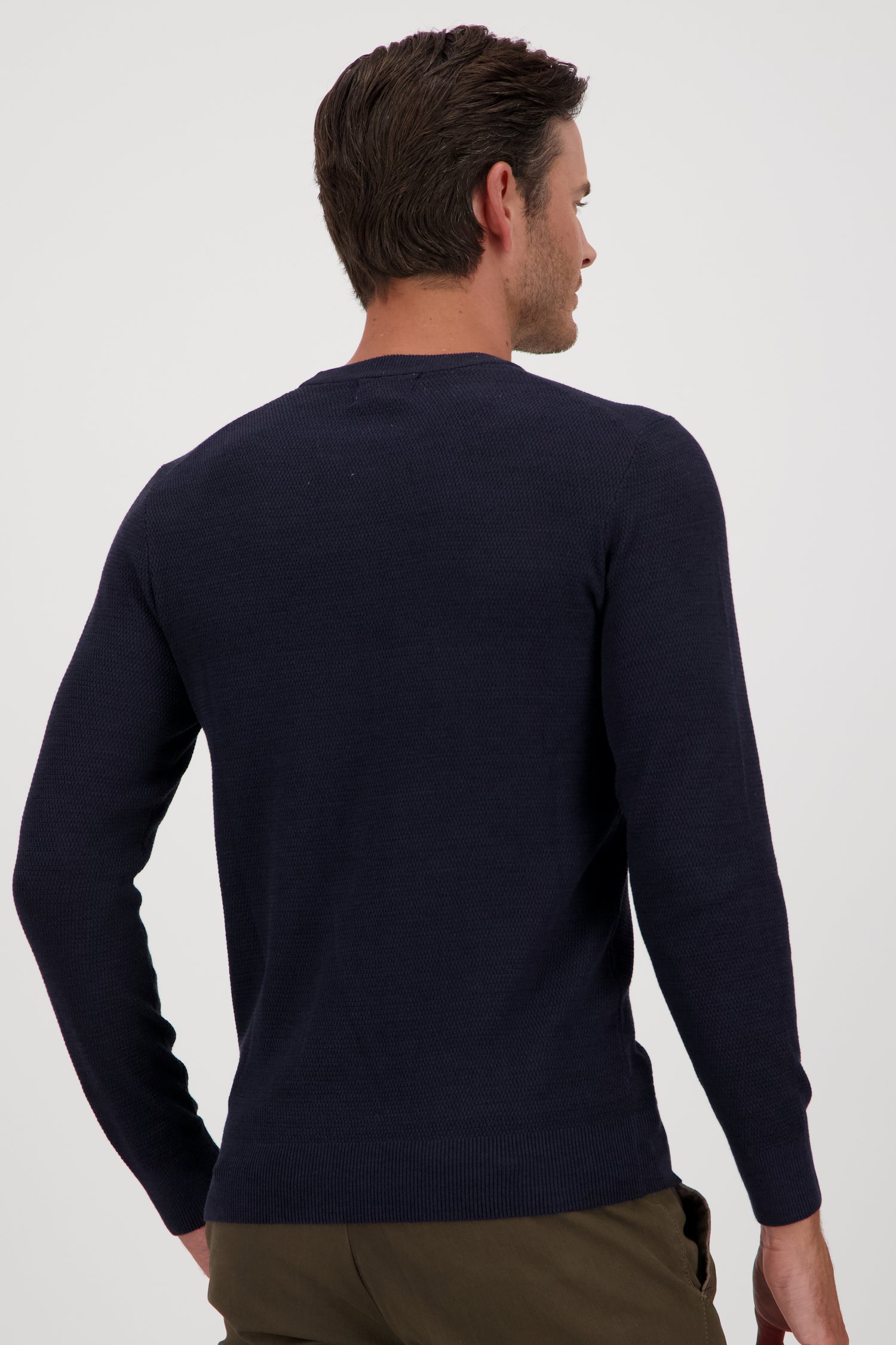 Pull fin bleu foncé	 de Michaelis pour Hommes