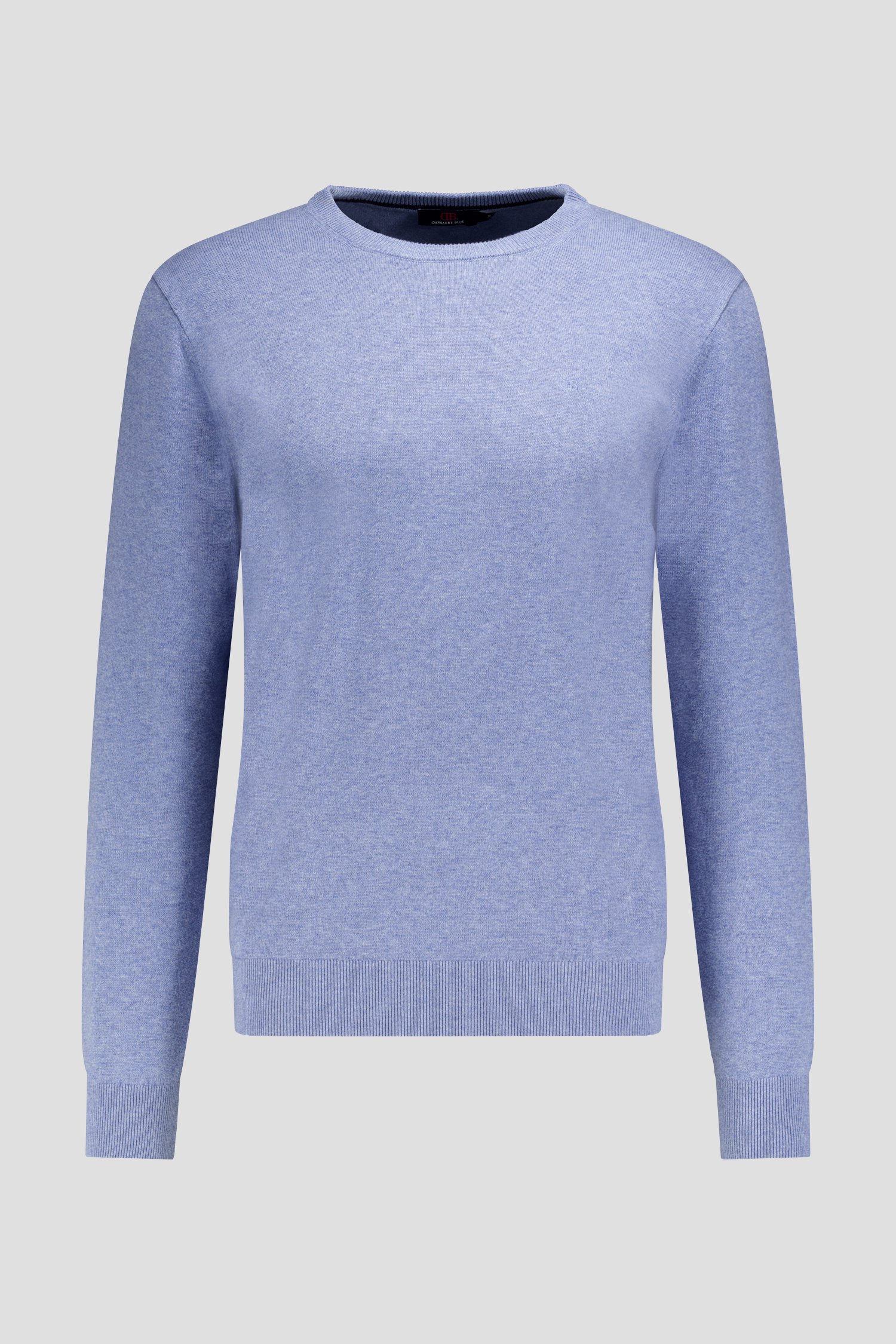 Photo produit 1 de Pull fin bleue à col rond de Dansaert Blue pour Hommes