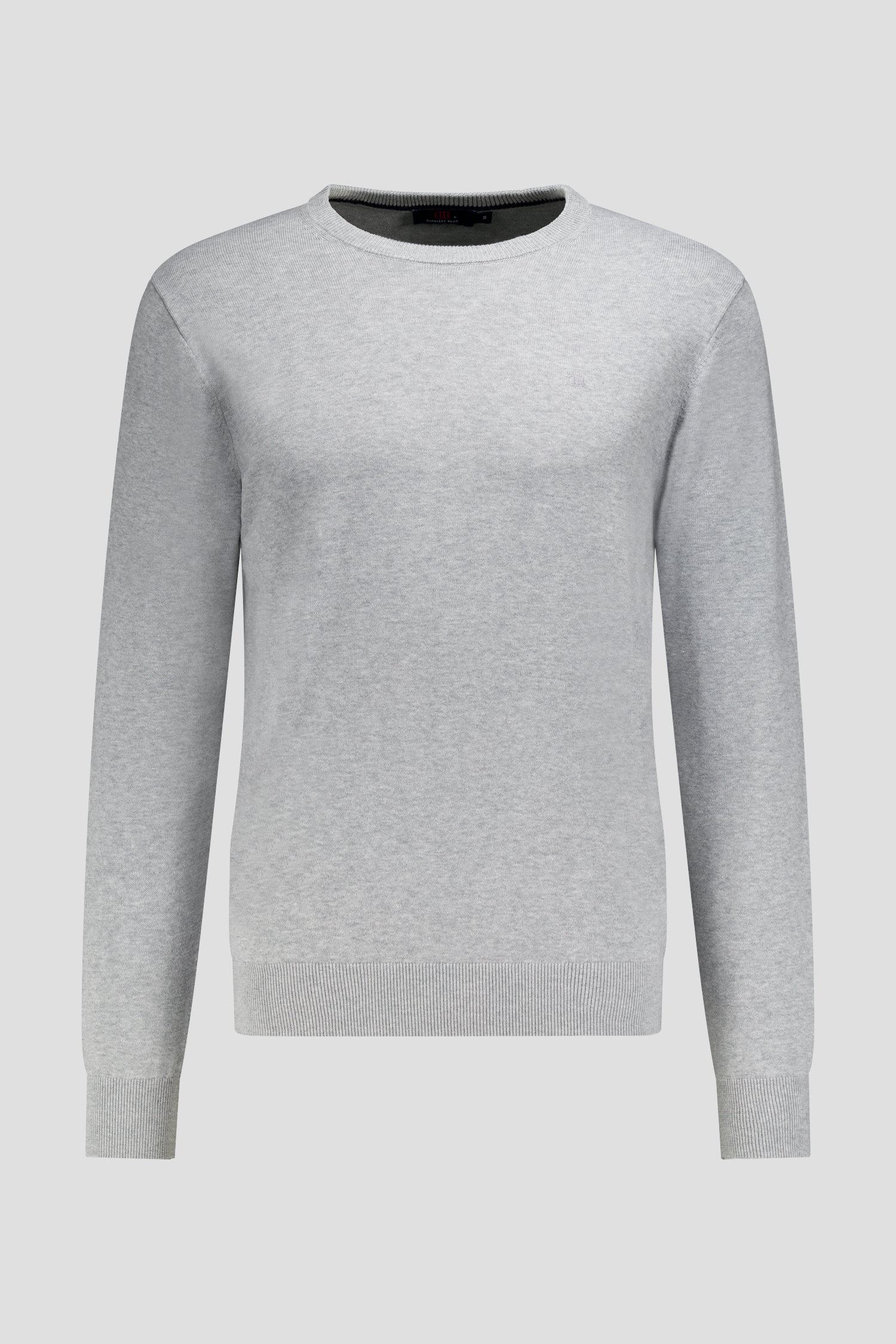 Photo produit 1 de Pull fin grise à col rond de Dansaert Blue pour Hommes