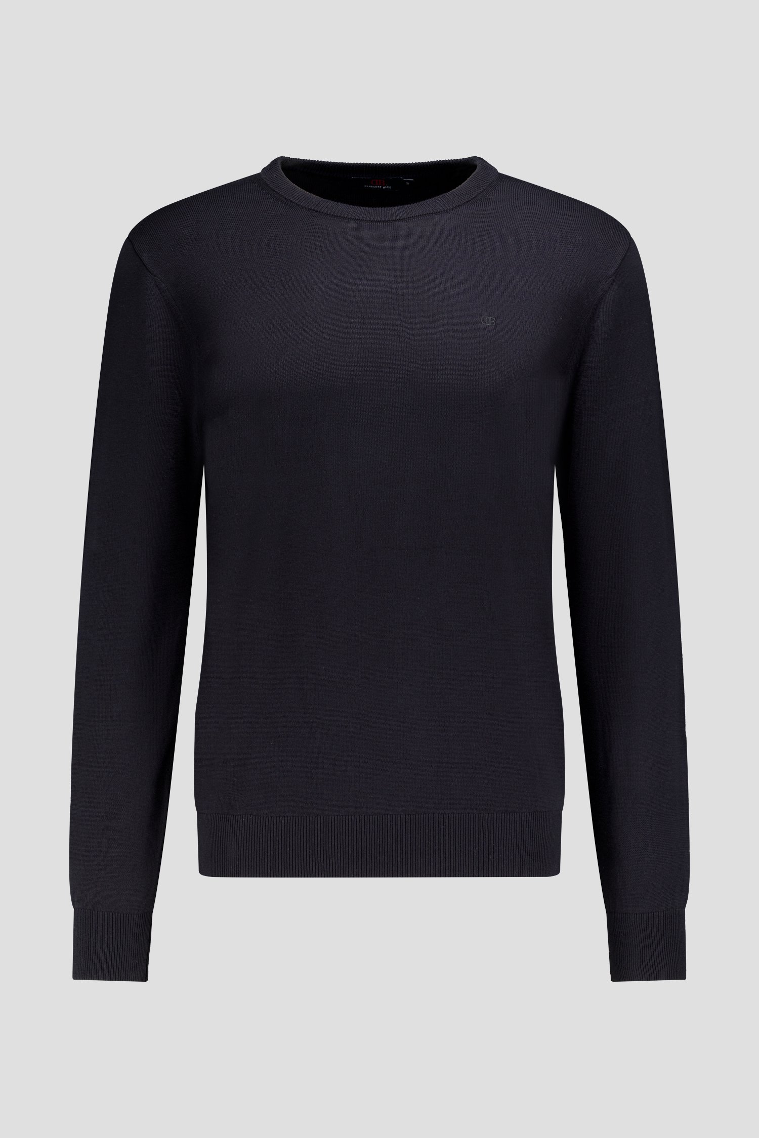 Photo produit 1 de Pull fin noir à col rond de Dansaert Blue pour Hommes