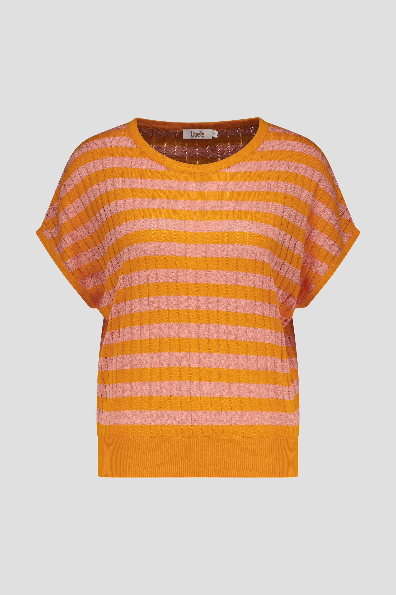 Pull fin rayé orange	 de Libelle pour Femmes