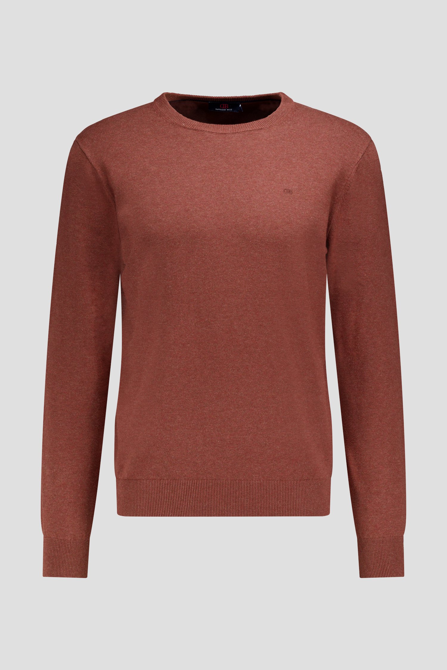 Photo produit 1 de Pull fin rouille à col rond de Dansaert Blue pour Hommes