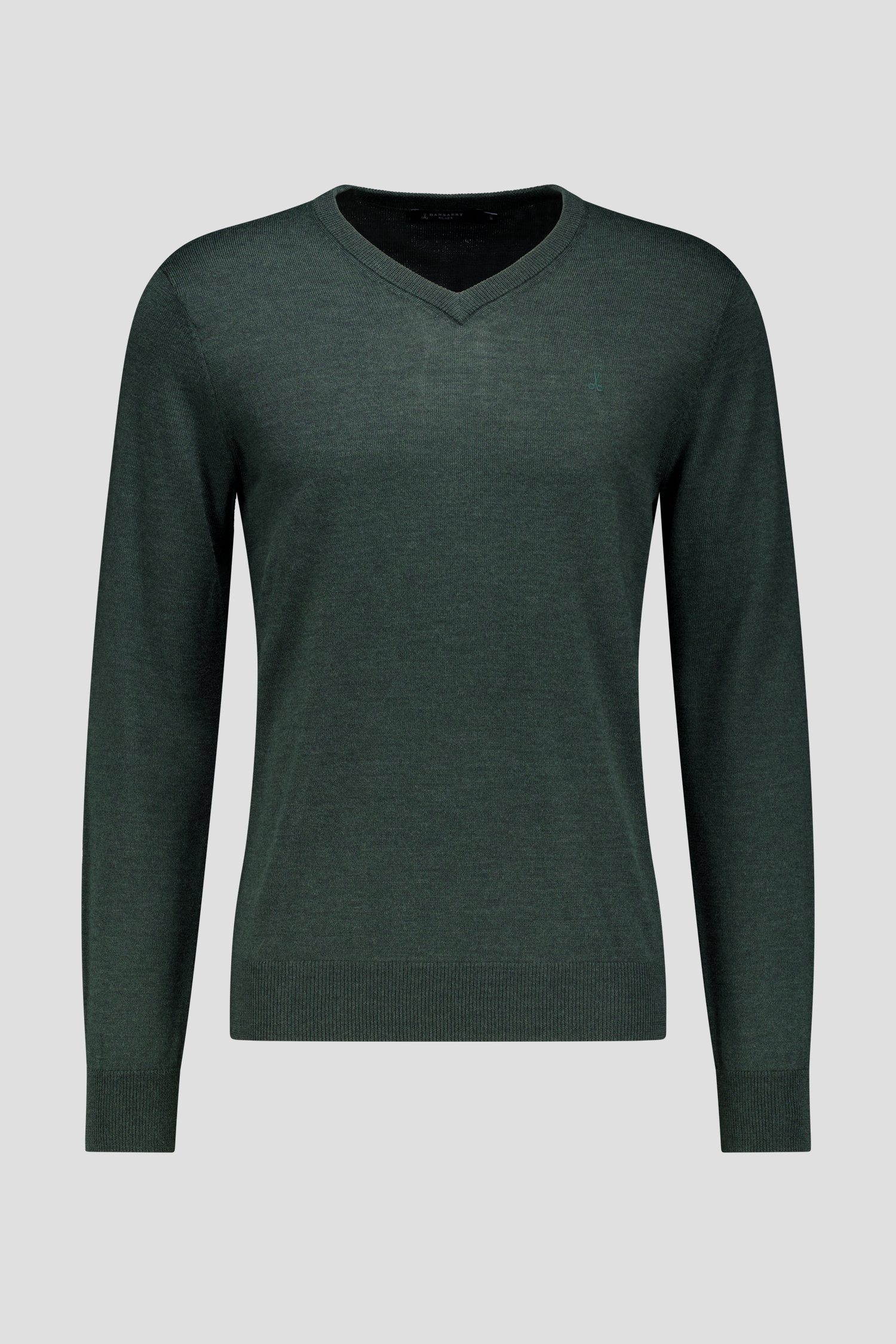 Photo produit 1 de Pull fin vert avec col en V de Dansaert Black pour Hommes