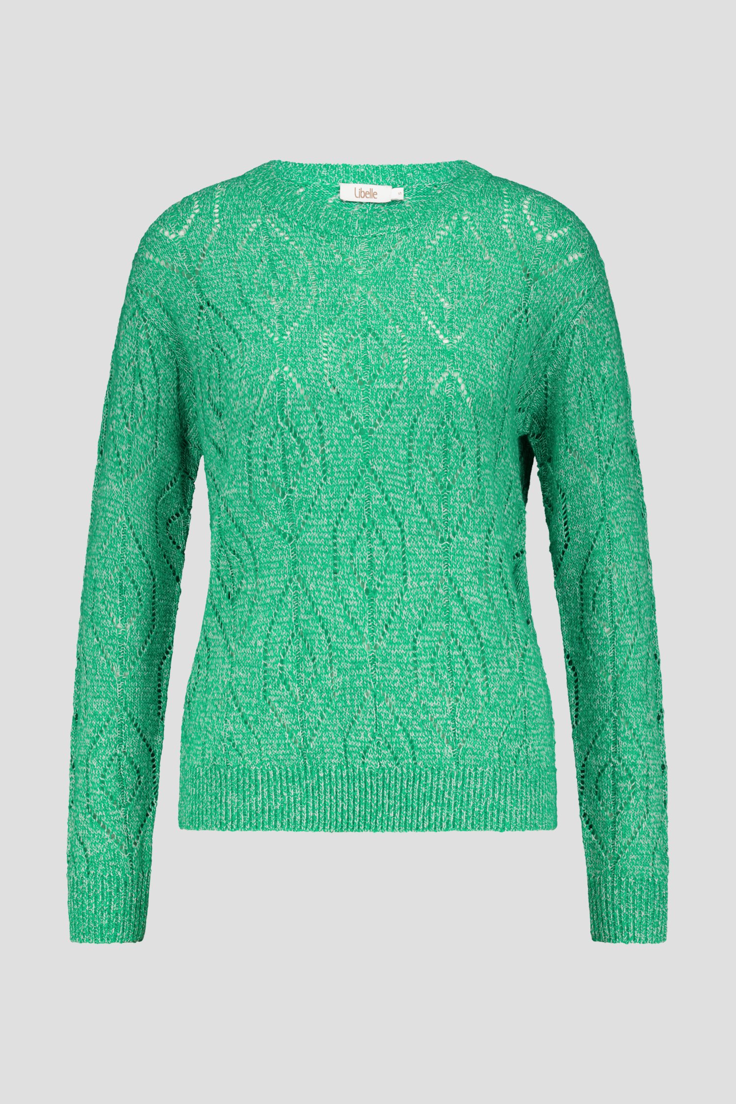 Pull fin vert avec motif ajouré	 de Libelle pour Femmes