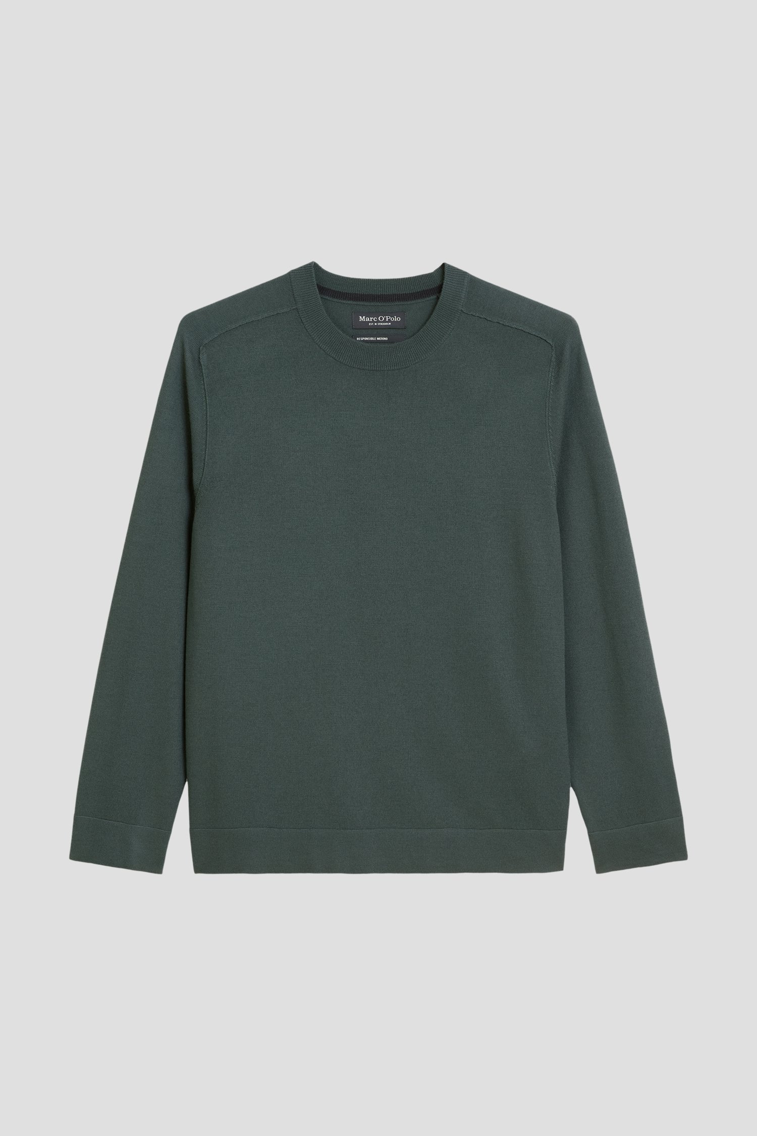 Photo produit 1 de Pull fin vert-gris  de Marc O'Polo pour Hommes
