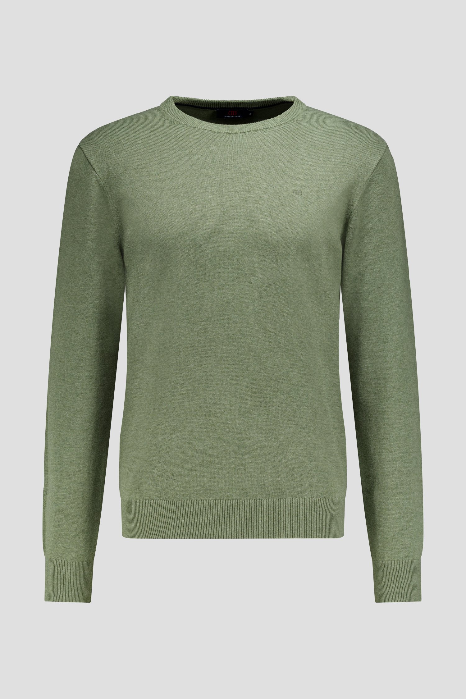 Photo produit 1 de Pull fin verte à col rond de Dansaert Blue pour Hommes
