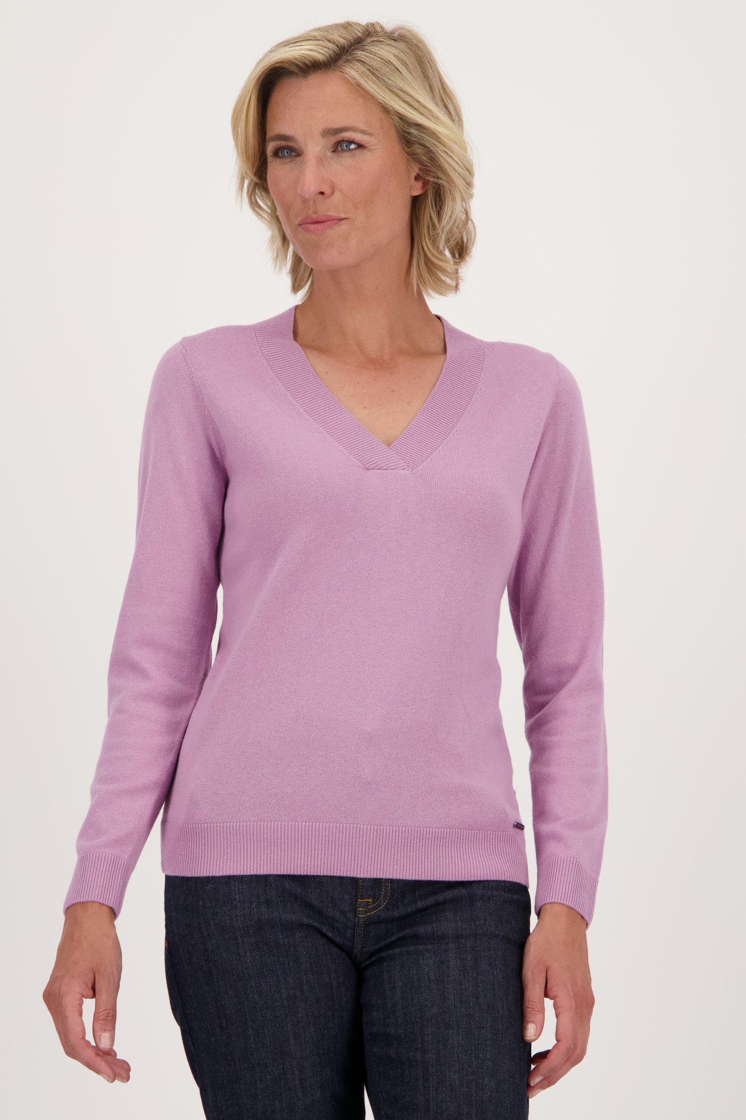 Pull fin violet clair de Claude Arielle pour Femmes