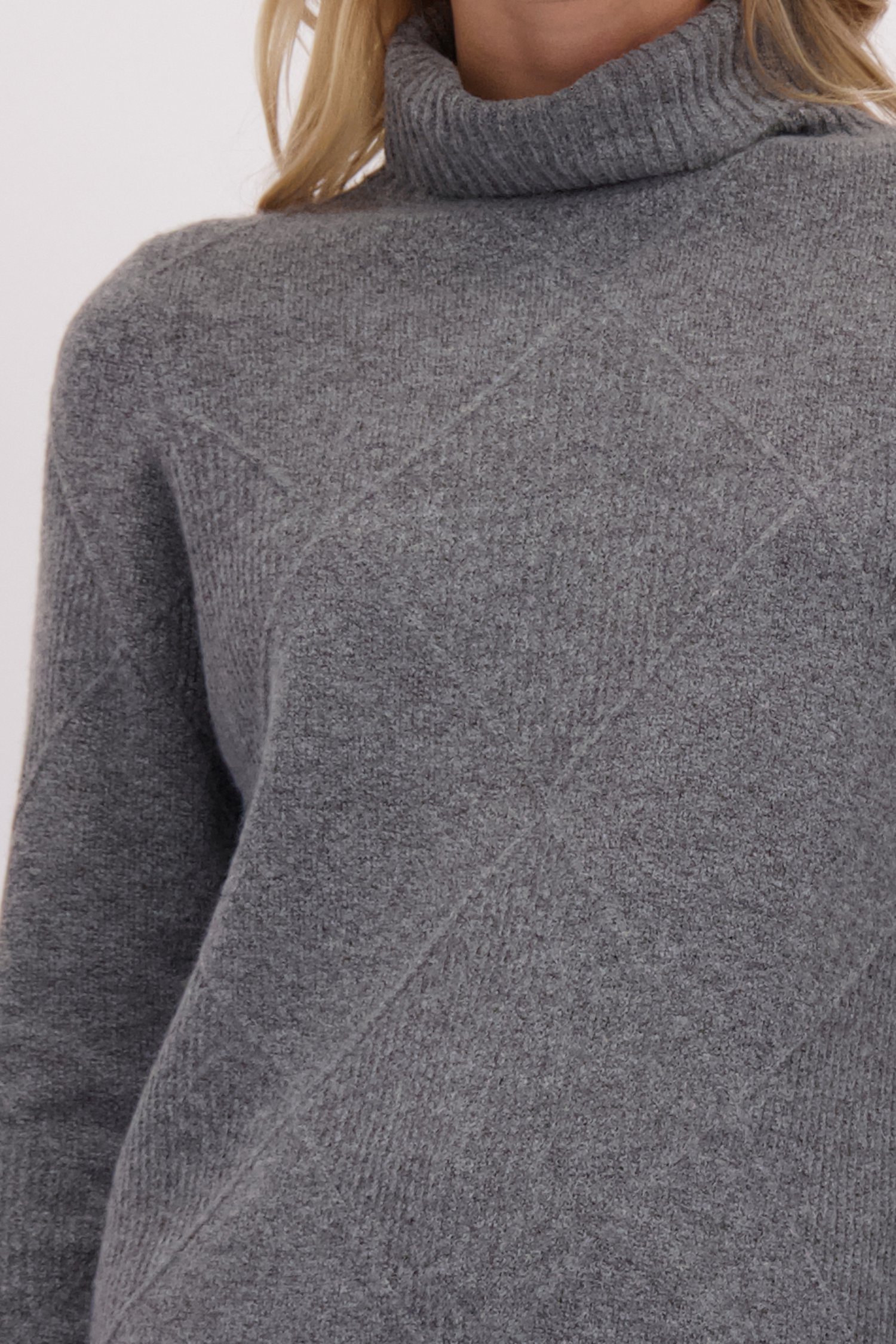 Détail de Pull gris à col roulé de Liberty Island pour Femmes