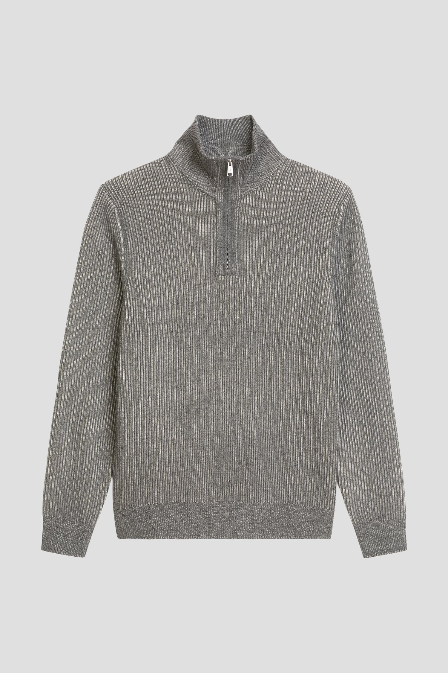 Photo produit 1 de Pull gris à col zippé de Marc O'Polo pour Hommes