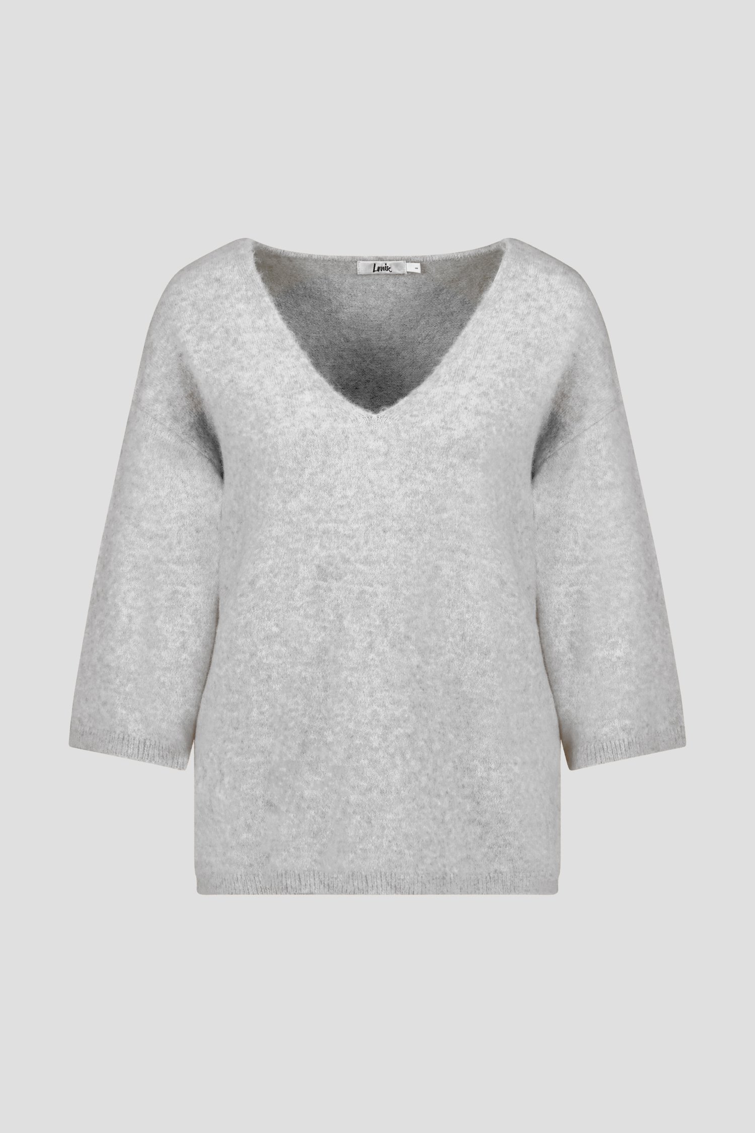 Pull gris clair à manches 3/4 de Louise pour Femmes