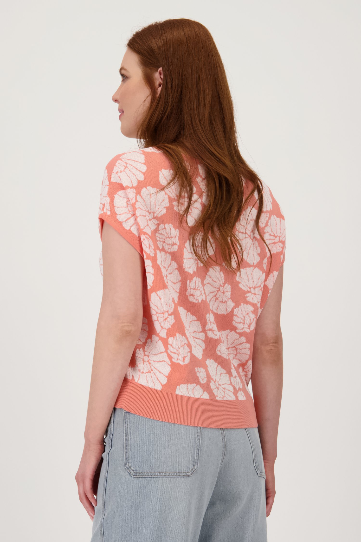 Pull in koraal met ecru print van Libelle voor Dames