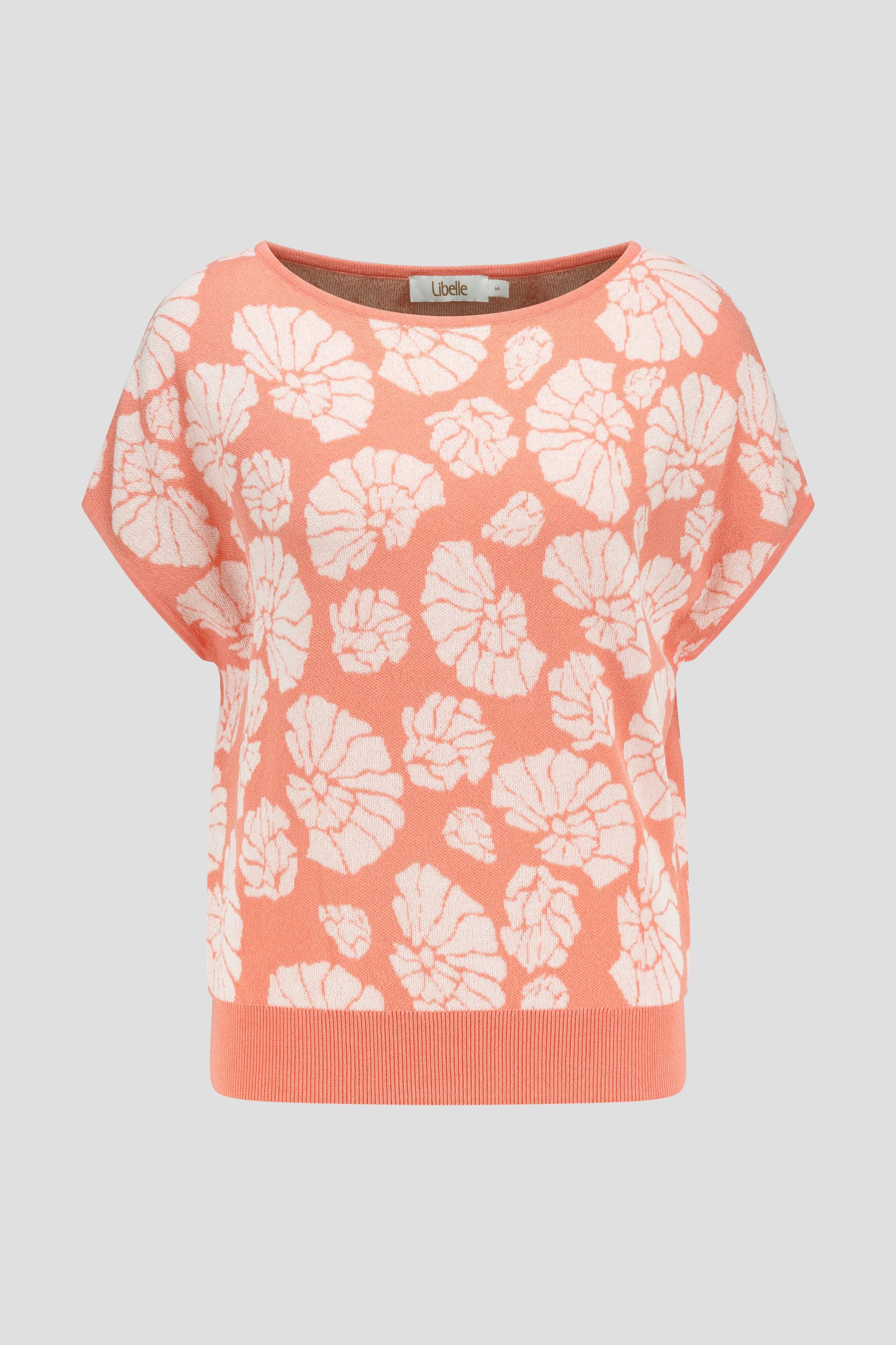 Pull in koraal met ecru print van Libelle voor Dames