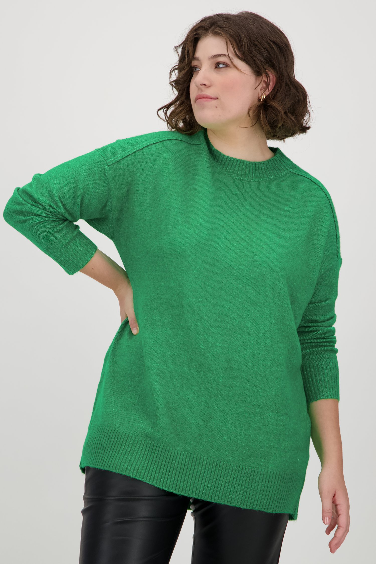 Pull long vert	 de Only Carmakoma pour Femmes