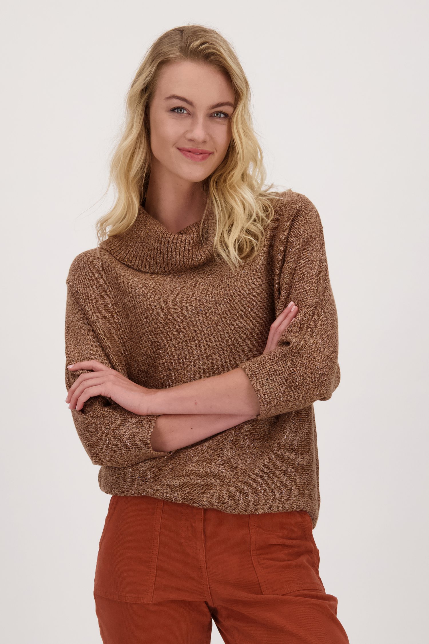 Pull marron à col roulé	 de Libelle pour Femmes