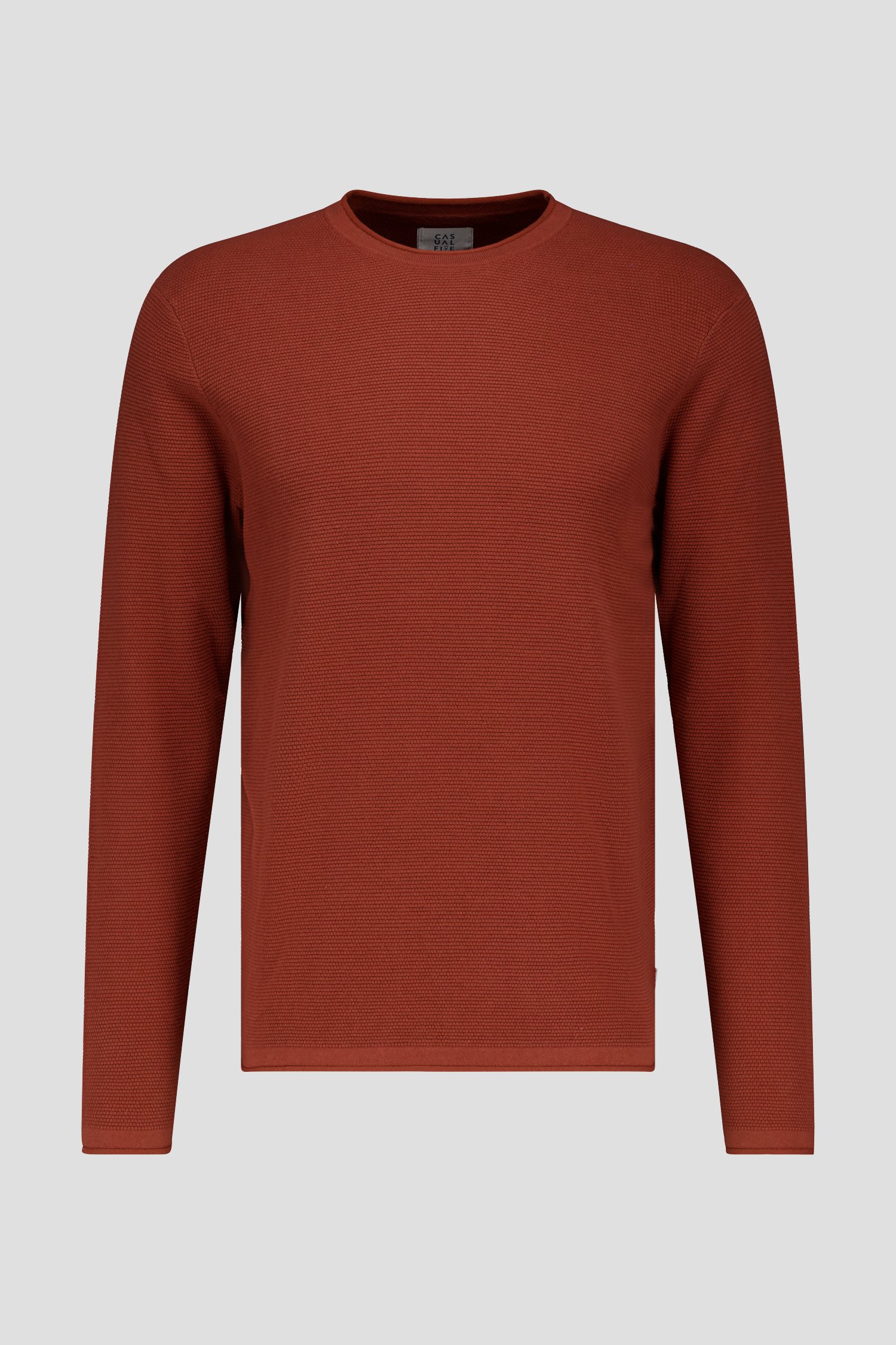 Pull marron à structure fine  de Casual Five pour Hommes