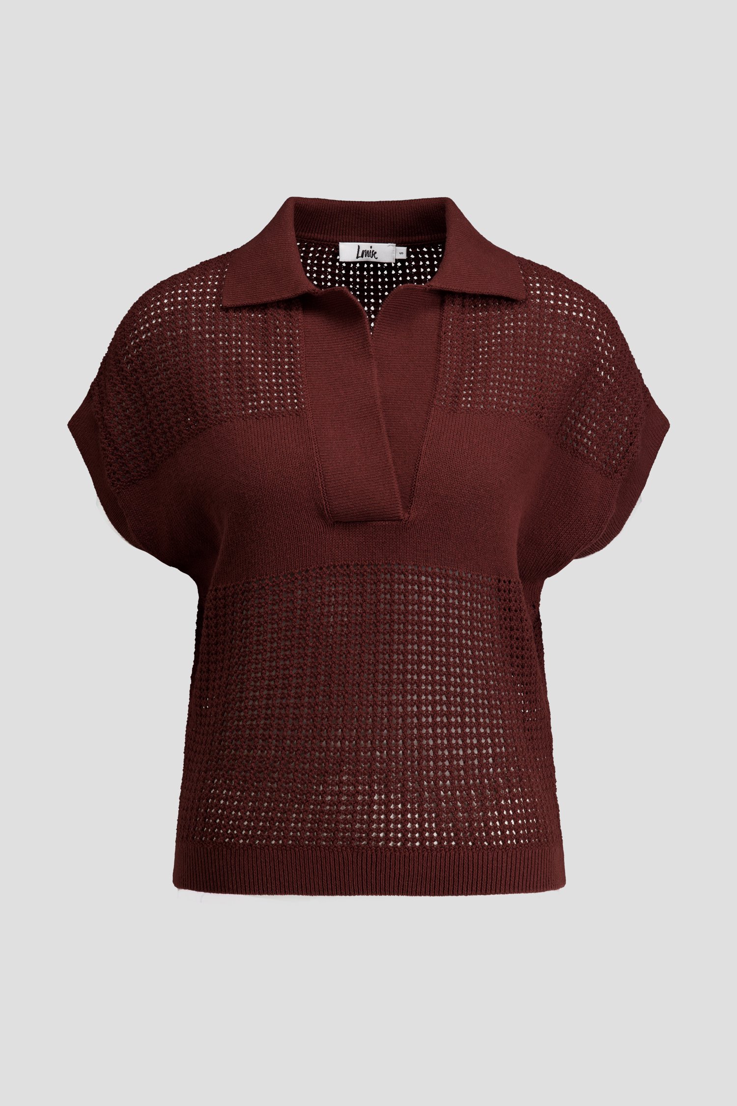 Photo produit 1 de Pull marron au crochet de Louise pour Femmes