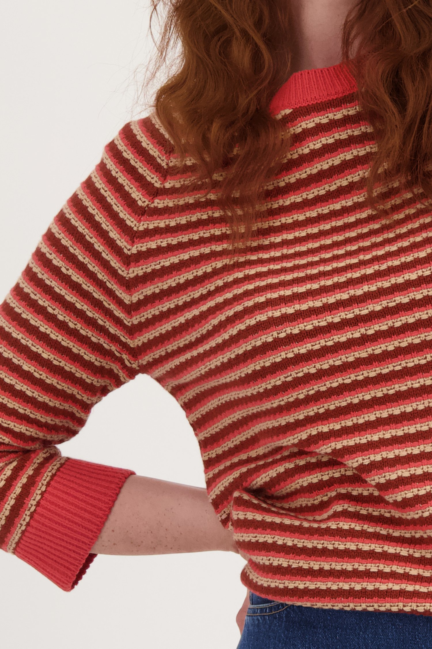 Pull marron avec motif crocheté de Libelle pour Femmes
