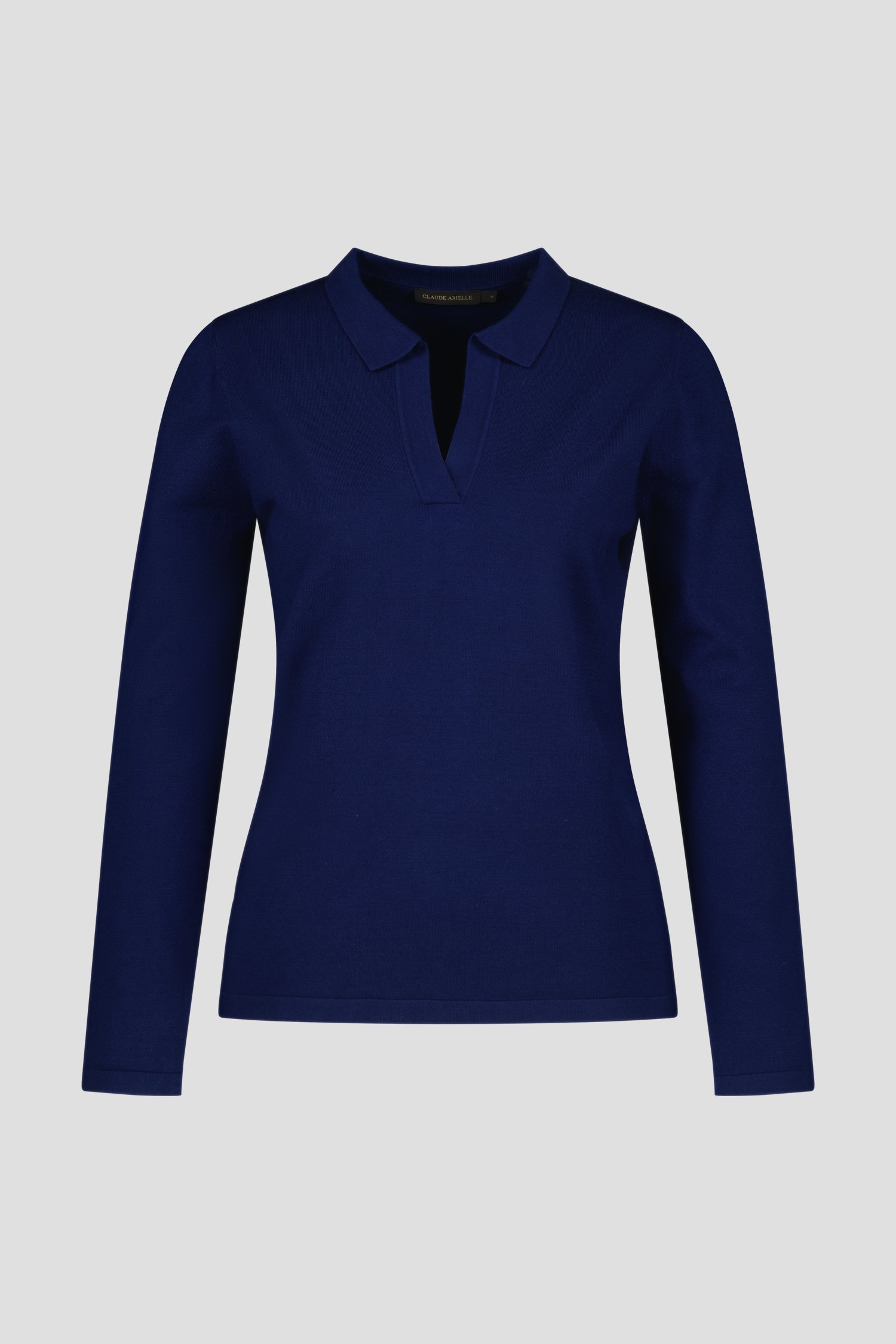 Pull met kraagje - donkerblauw van Claude Arielle voor Dames